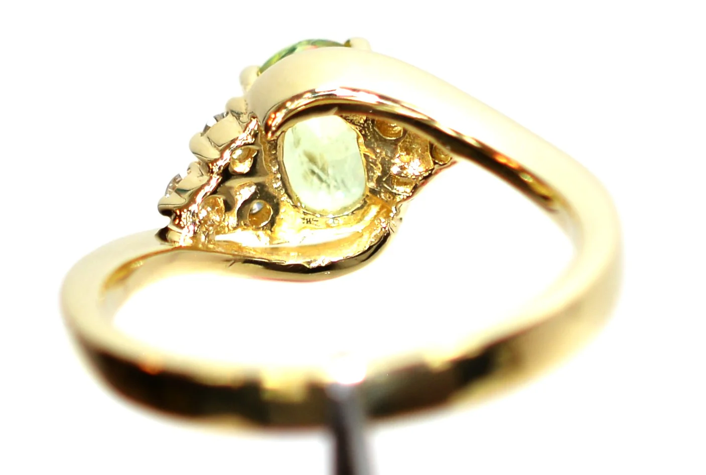 Natural Paraiba Tourmaline & Diamond Ring 14K Solid Gold .97tcw Gemstone Ring Birthstone Ring Green Ring Promise Ring Statement Ring Estate - Image 7