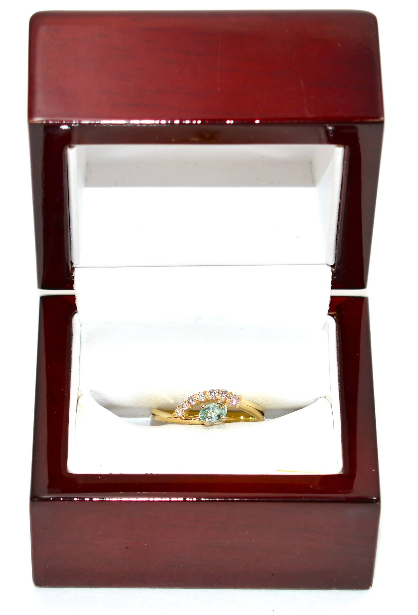 Natural Paraiba Tourmaline & Diamond Ring 14K Solid Gold .41tcw Gemstone Ring Tourmaline Ring Paraiba Ring Birthstone Ring Statement Ring - Image 12