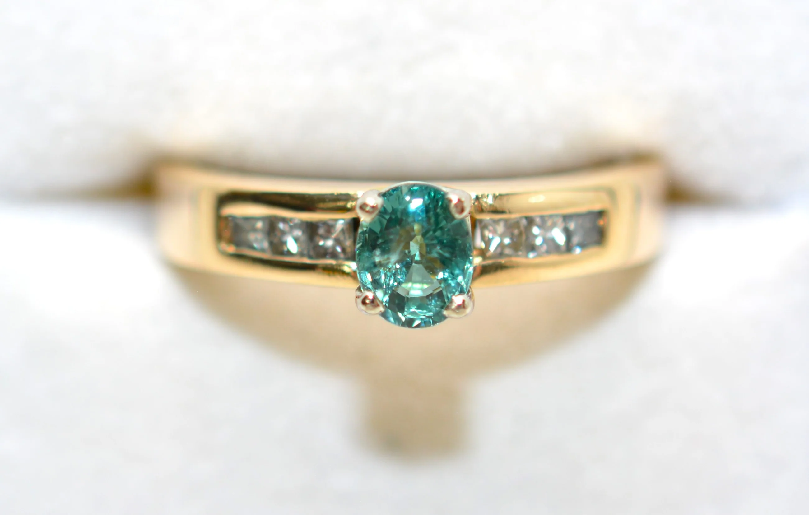 Natural Brazilian Paraiba Tourmaline & Diamond Ring 14K Solid Gold 1.09tcw Gemstone Women's Ring Jewellery Statement Ring Fine Jewelry Engagement Ring - Image 5
