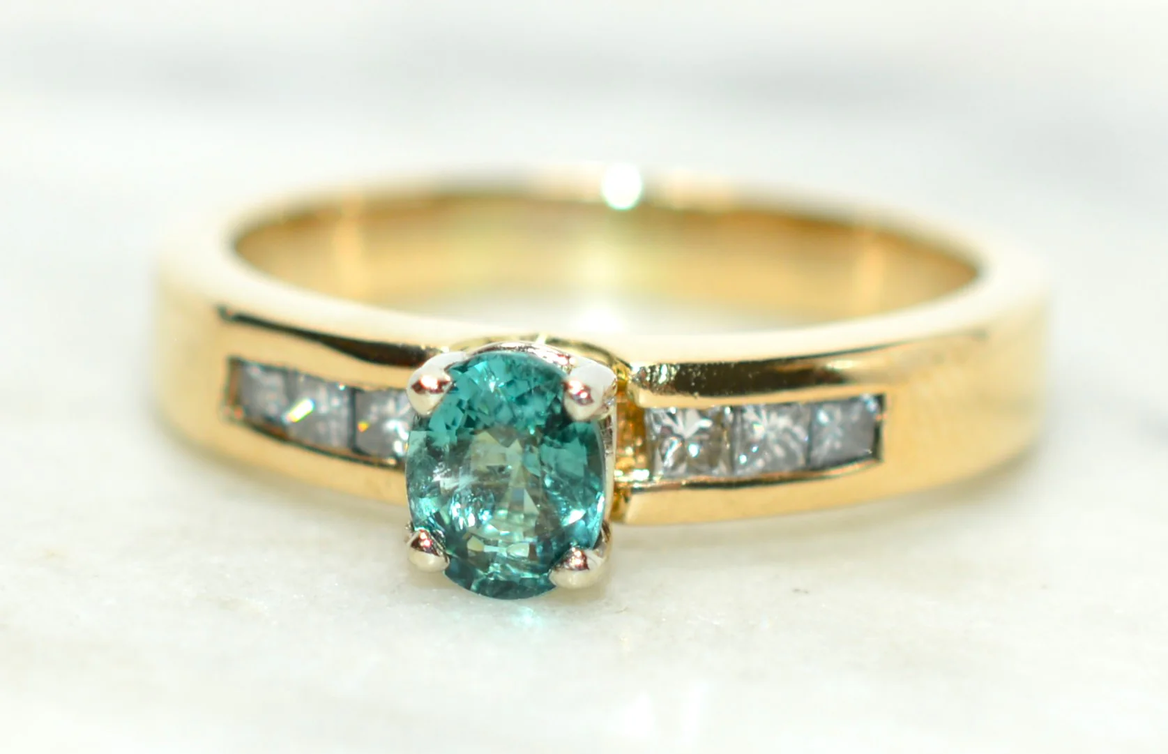 Natural Brazilian Paraiba Tourmaline & Diamond Ring 14K Solid Gold 1.09tcw Gemstone Women's Ring Jewellery Statement Ring Fine Jewelry Engagement Ring - Image 8