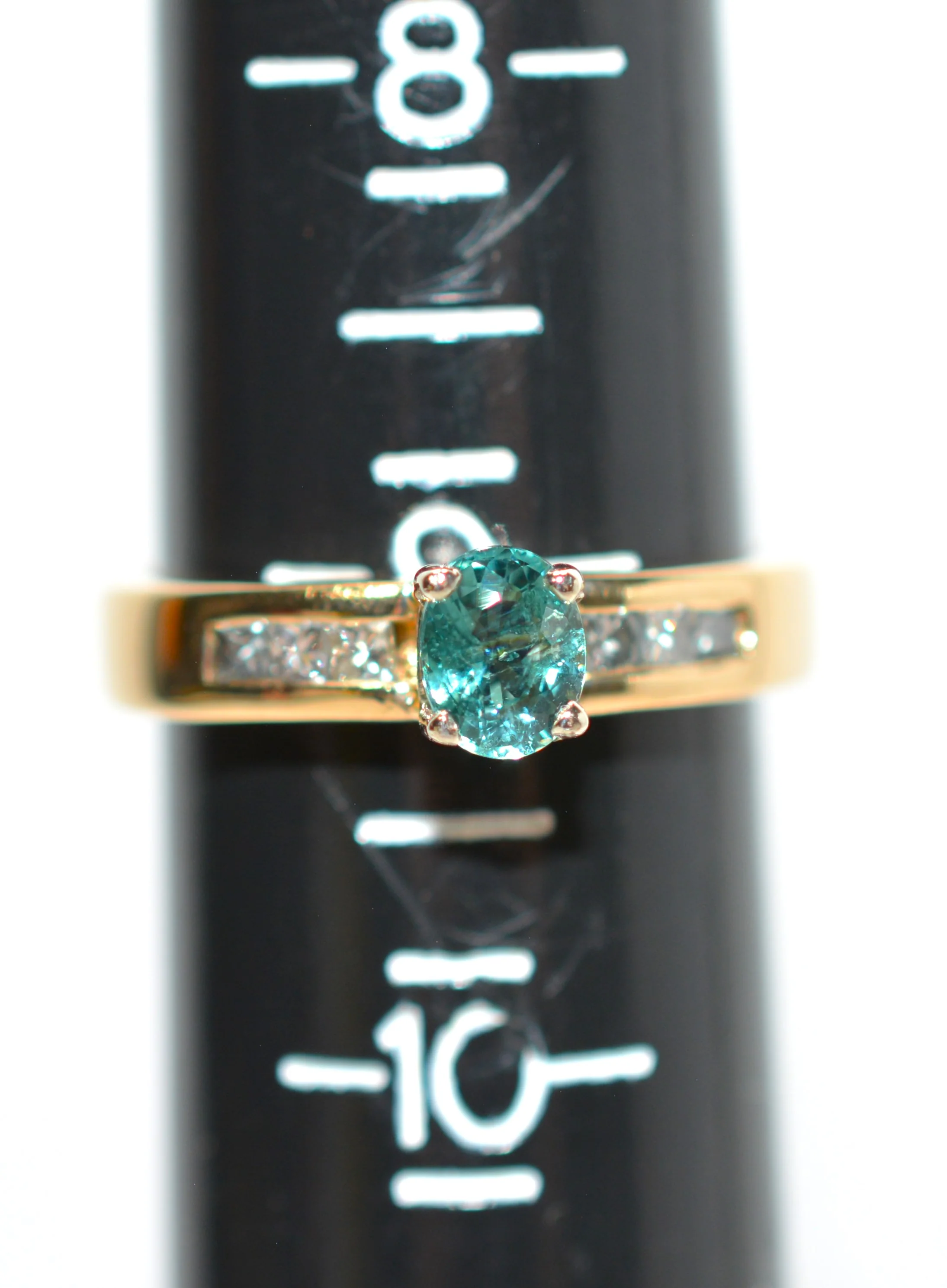 Natural Brazilian Paraiba Tourmaline & Diamond Ring 14K Solid Gold 1.09tcw Gemstone Women's Ring Jewellery Statement Ring Fine Jewelry Engagement Ring - Image 9