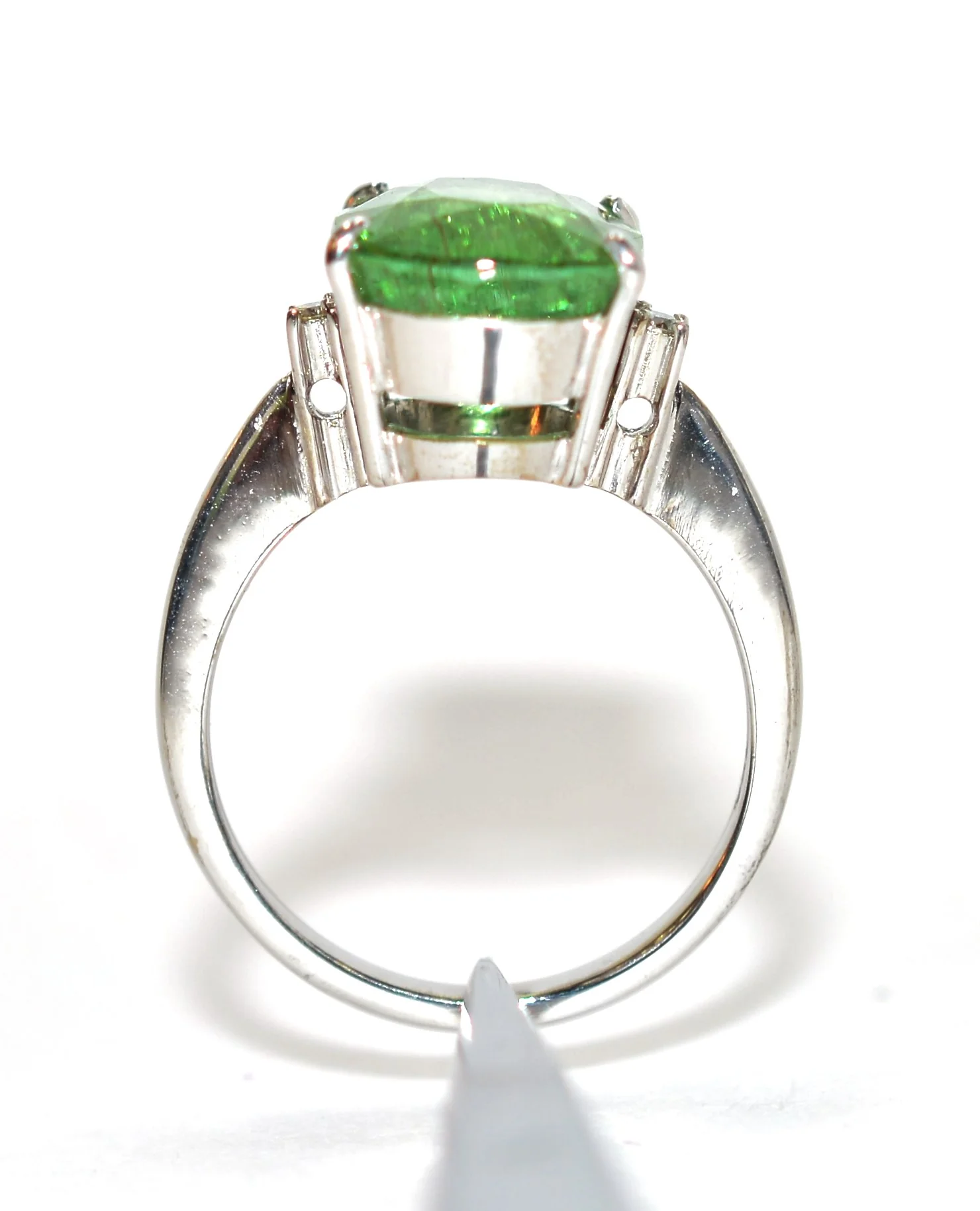 RESERVED for Andre $2000 down with $2800 balance Natural Paraiba Tourmaline & Diamond Ring 18K Solid White Gold 5.45tcw Gemstone Ring - Image 3