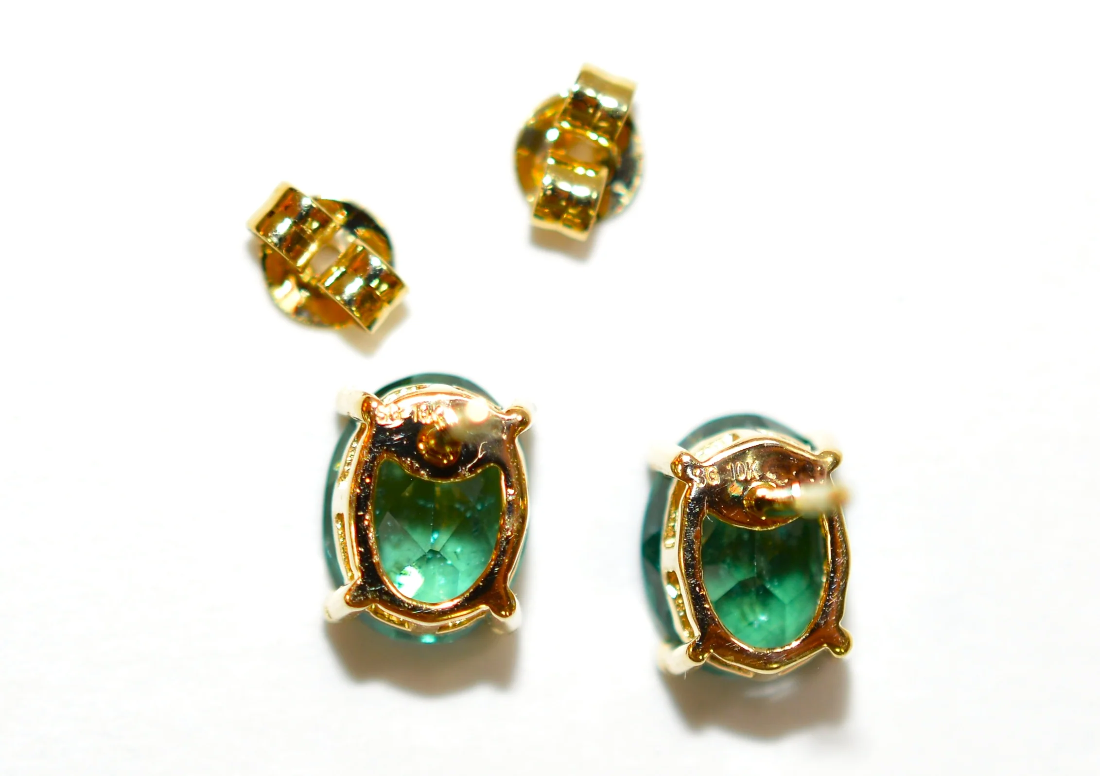Natural Paraiba Tourmaline Earrings 10K Solid Gold 2.36tcw Gemstone Earrings Solitaire Earrings Stud Earrings Birthstone Statement Earrings - Image 5