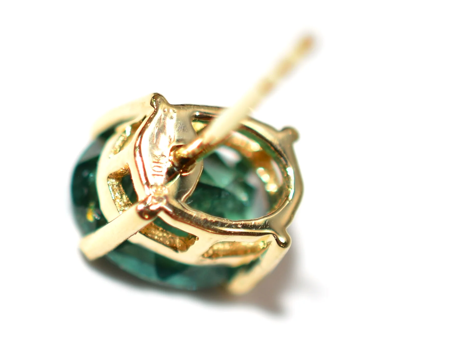 Natural Paraiba Tourmaline Earrings 10K Solid Gold 2.36tcw Gemstone Earrings Solitaire Earrings Stud Earrings Birthstone Statement Earrings - Image 6
