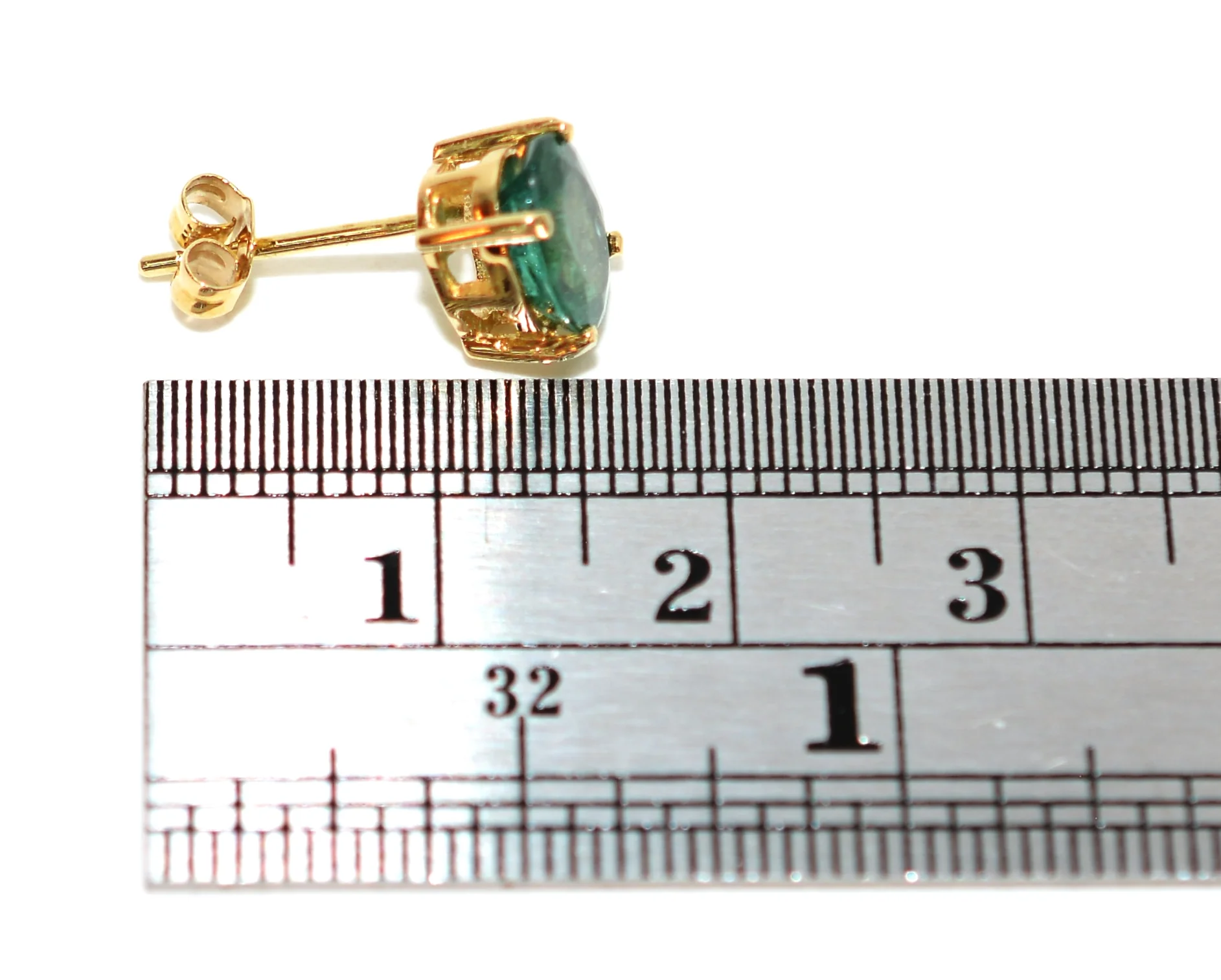 Natural Paraiba Tourmaline Earrings 10K Solid Gold 2.36tcw Gemstone Earrings Solitaire Earrings Stud Earrings Birthstone Statement Earrings - Image 8
