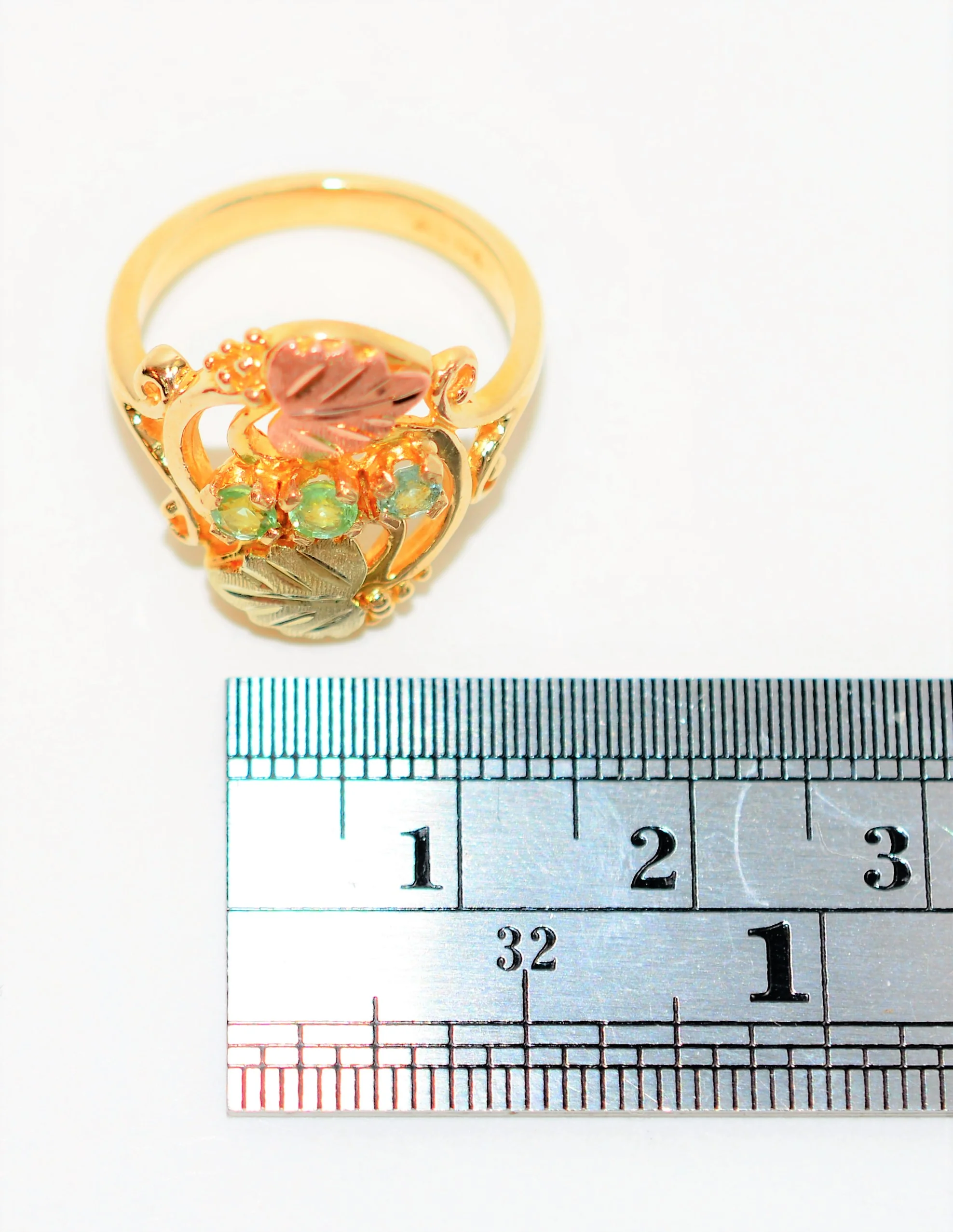 Natural Paraiba Tourmaline Ring 10K Solid Gold .27tcw Black Hills Dakota Ring Black Hills Gold Ring Women's Ring Statement Ring Jewellery - Image 10