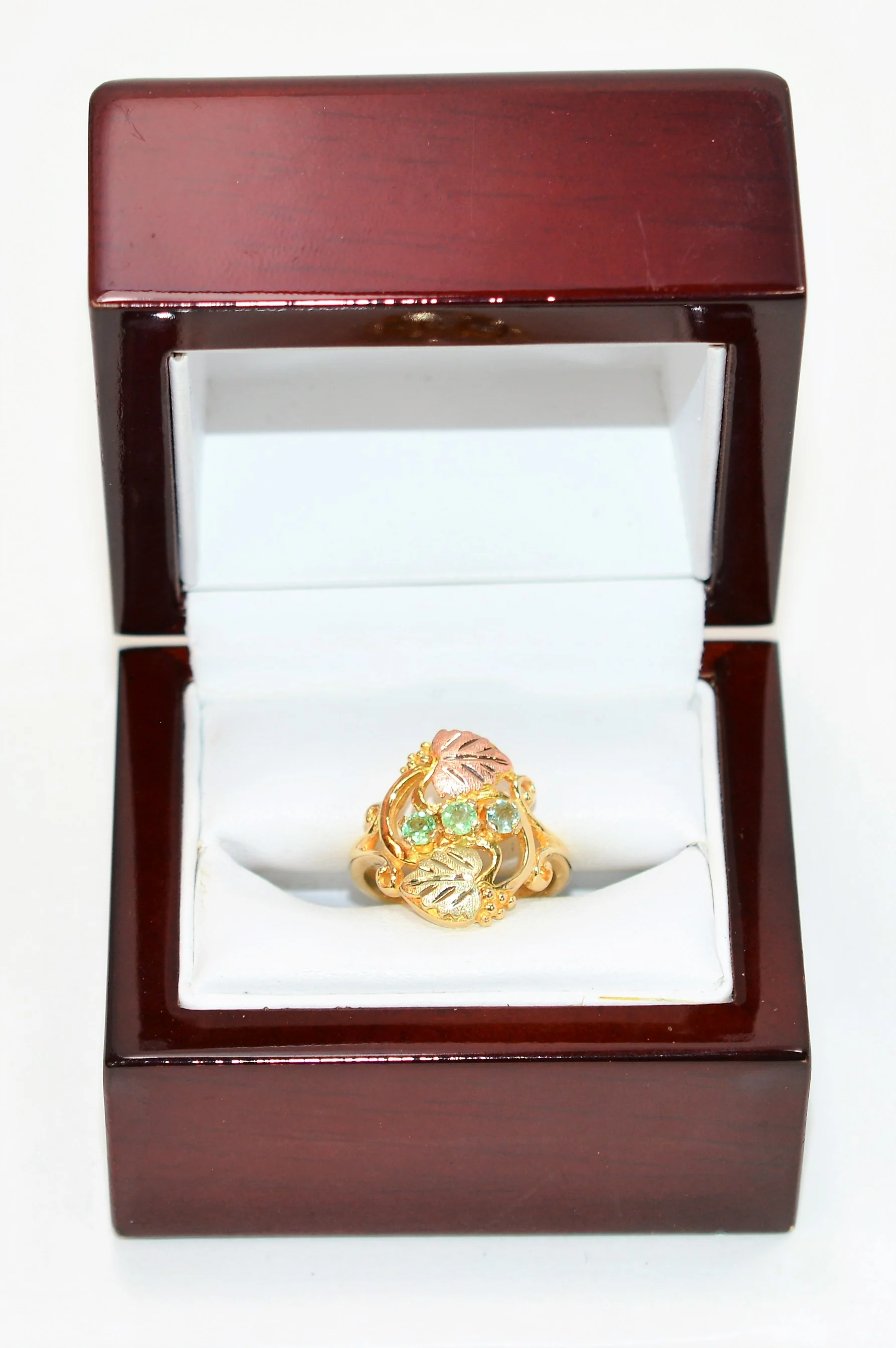 Natural Paraiba Tourmaline Ring 10K Solid Gold .27tcw Black Hills Dakota Ring Black Hills Gold Ring Women's Ring Statement Ring Jewellery - Image 12