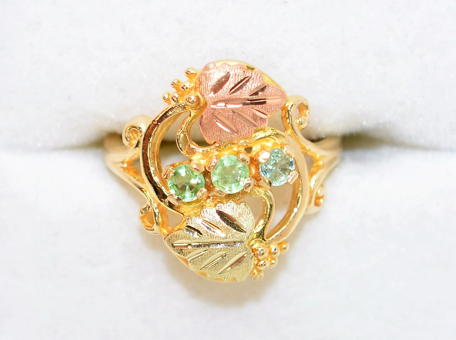 Natural Paraiba Tourmaline Ring 10K Solid Gold .27tcw Black Hills Dakota Ring Black Hills Gold Ring Women's Ring Statement Ring Jewellery - Image 5