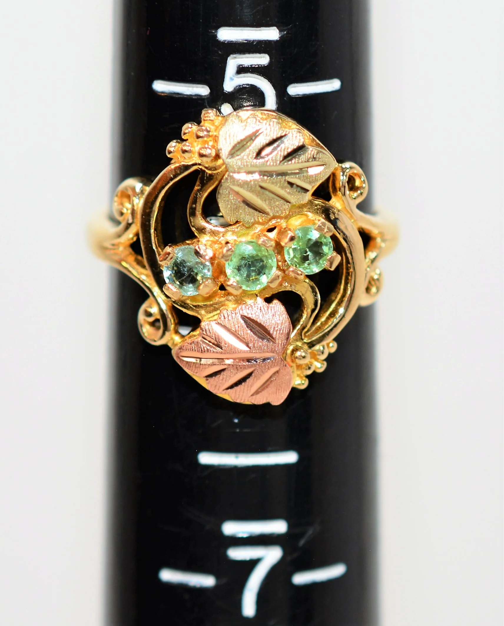 Natural Paraiba Tourmaline Ring 10K Solid Gold .27tcw Black Hills Dakota Ring Black Hills Gold Ring Women's Ring Statement Ring Jewellery - Image 9