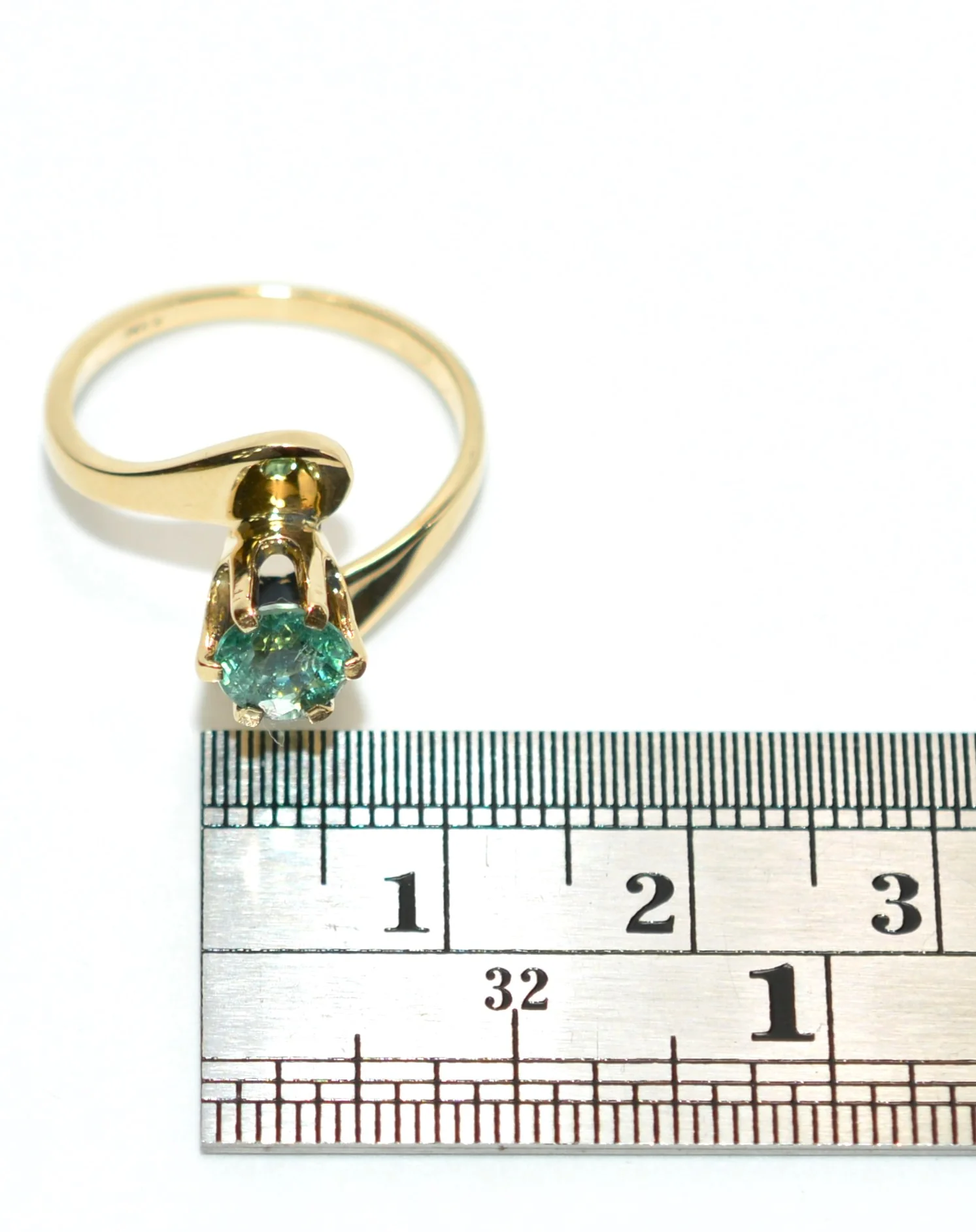 Natural Paraiba Tourmaline Ring 14K Solid Gold .72ct Solitaire Ring Fine Womens Ring Estate Jewelry Gemstone Ring Statement Ring Birthstone - Image 10