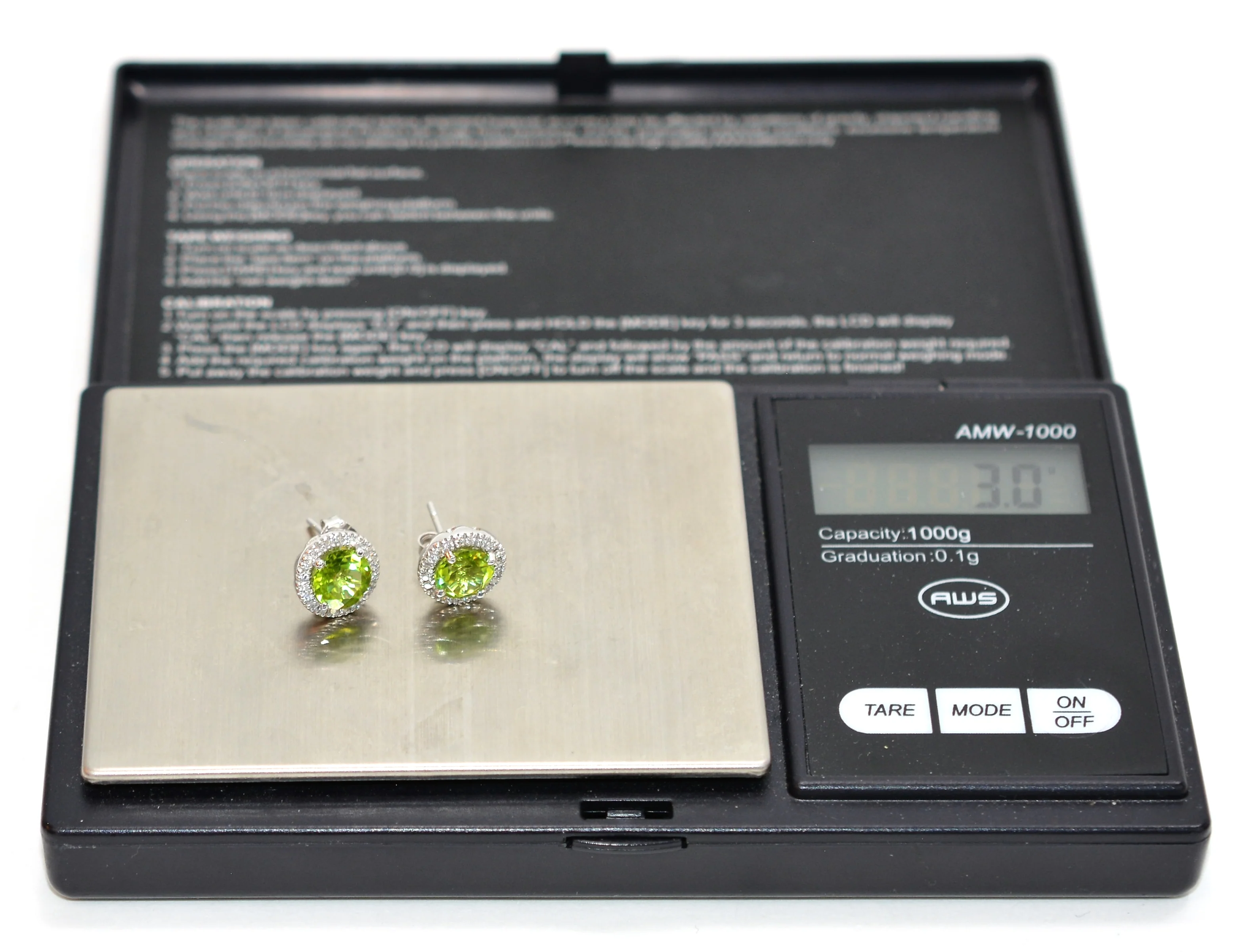 Natural Peridot & Diamond Pendant Necklace Earring Set 14K Solid White Gold 5.94tcw Birthstone Peridot Necklace Peridot Earrings Jewelry Set - Image 18