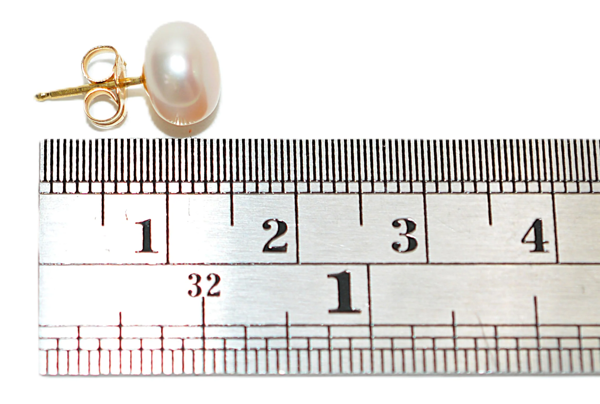 Natural Pink Pearl Earrings 14K Solid Gold Earrings Solitaire Stud Earrings Statement Vintage Estate Jewelry October Birthstone Earrings - Image 5