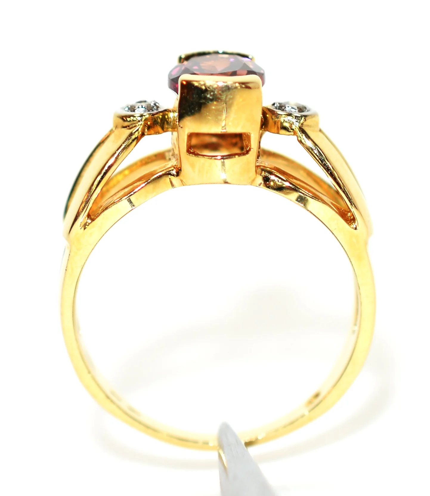 Natural Rubellite & Diamond Ring 14K Solid Gold 1.35tcw Pink Ring Engagement Ring Cocktail Ring Natural Tourmaline Ring Fine Statement Ring - Image 3
