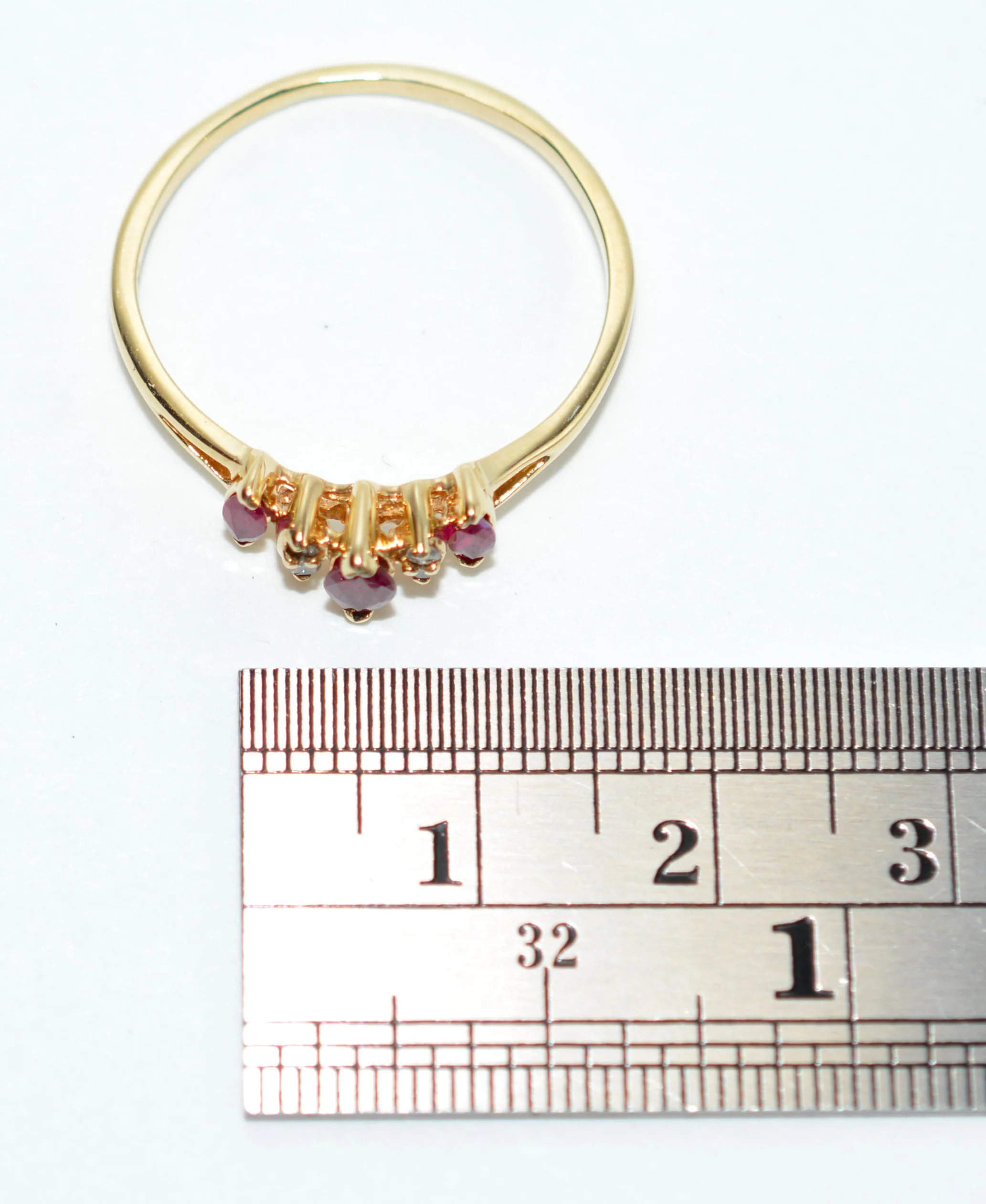 Ruby & Diamond Ring 10K Solid Gold .43tcw Ruby Marquise Cluster Vintage Estate Jewellery Fine Jewelry Birthstone Ring Ladies Womens - Image 10