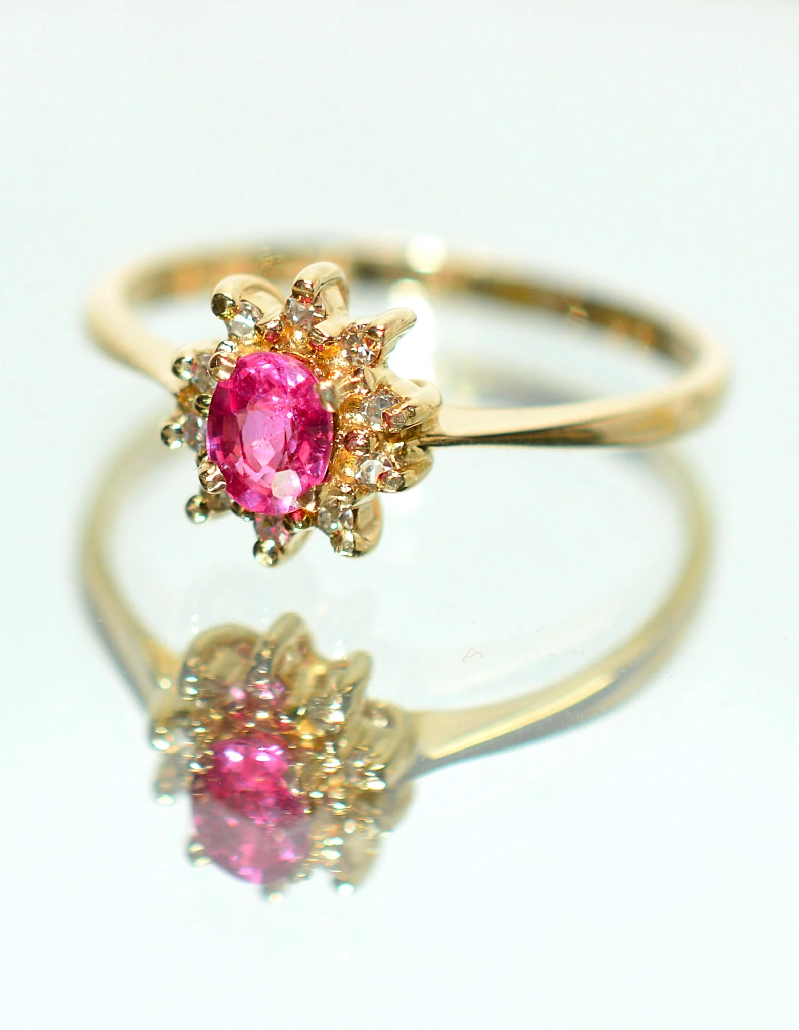 Natural Ruby & Diamond Ring 14K Solid Gold .45tcw Gemstone Ring Birthstone Ring Red Ring Vintage Ring Estate Jewelry Fine Jewellery - Image 7
