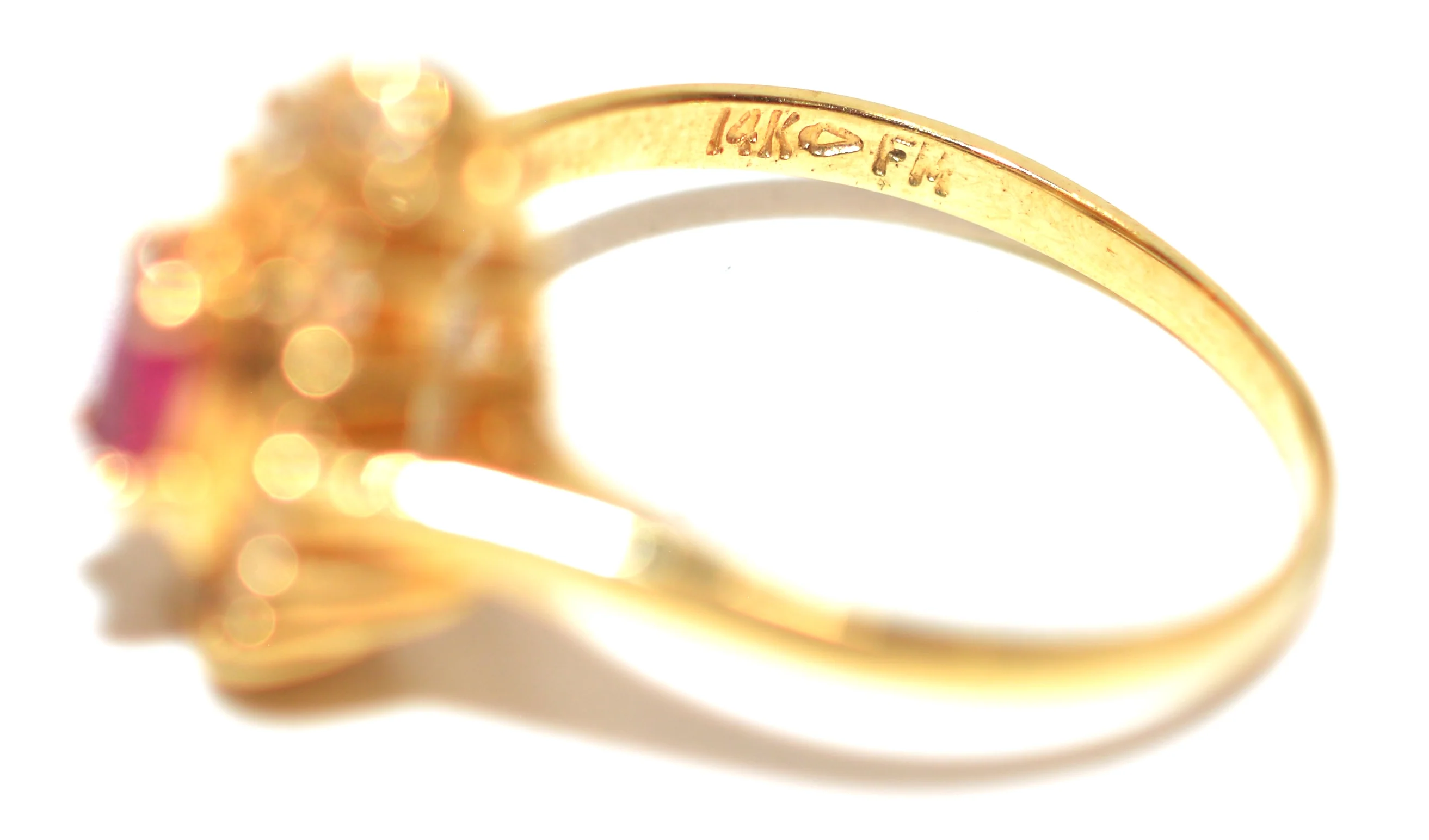 Natural Ruby & Diamond Ring 14K Solid Gold .33tcw Gemstone Ring Birthstone Ring Red Ring Vintage Ring Estate Jewelry Fine Jewellery Promise - Image 6