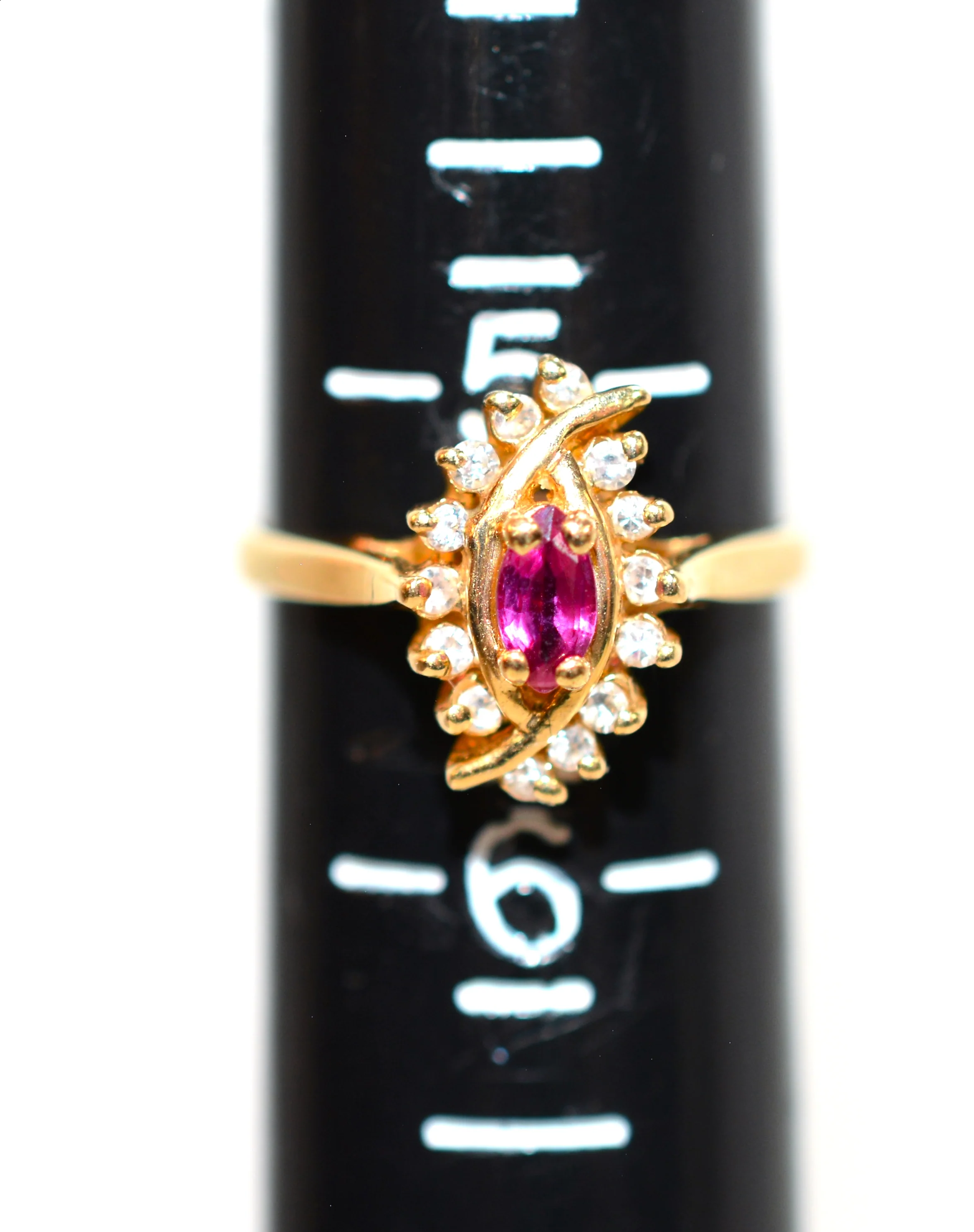 Natural Ruby & Diamond Ring 14K Solid Gold .33tcw Gemstone Ring Birthstone Ring Red Ring Vintage Ring Estate Jewelry Fine Jewellery Promise - Image 9