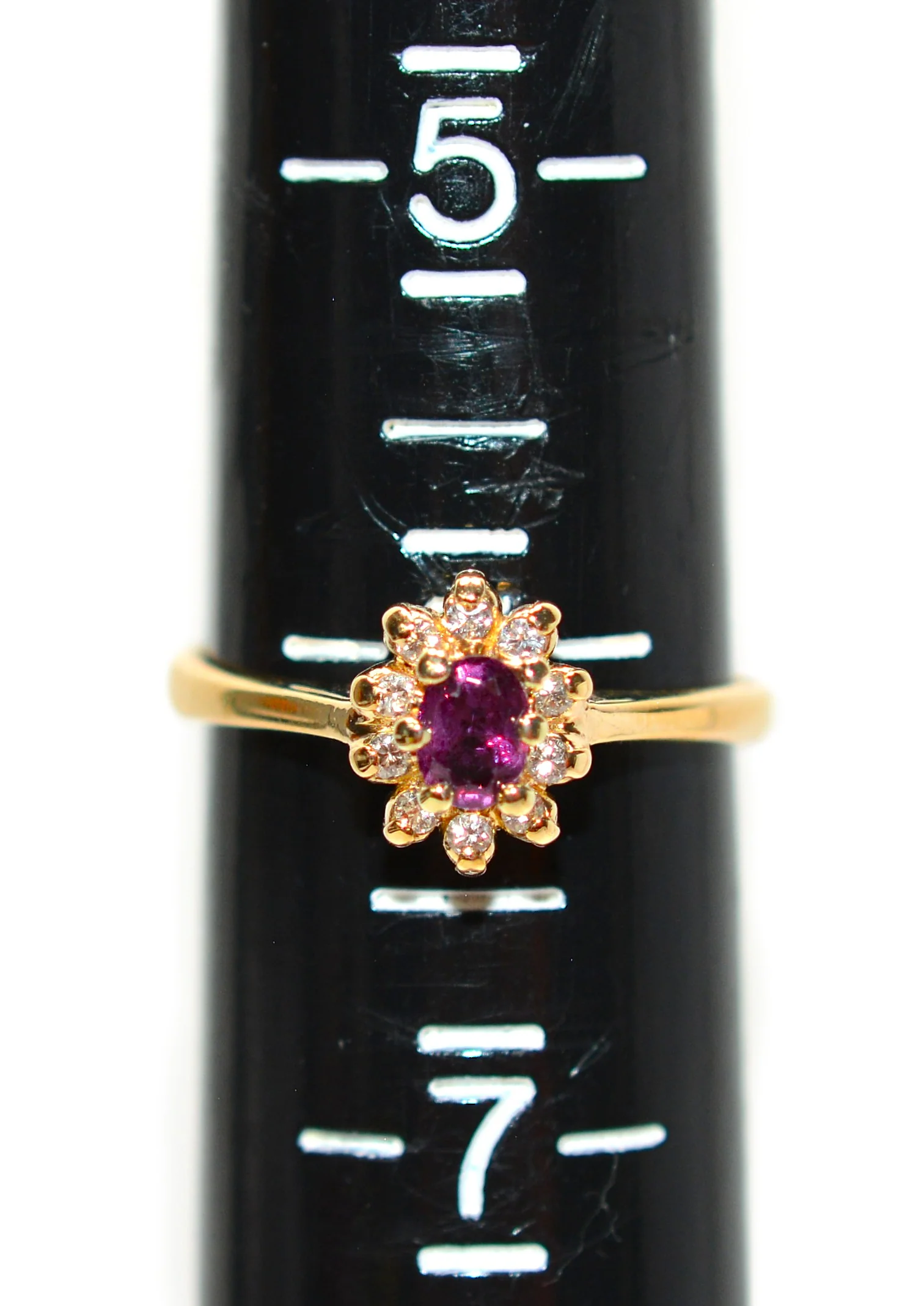 Natural Ruby & Diamond Ring 14K Solid Gold .36tcw Gemstone Ring July Birthstone Ring Statement Anniversary Ring Vintage Estate Jewelry - Image 12