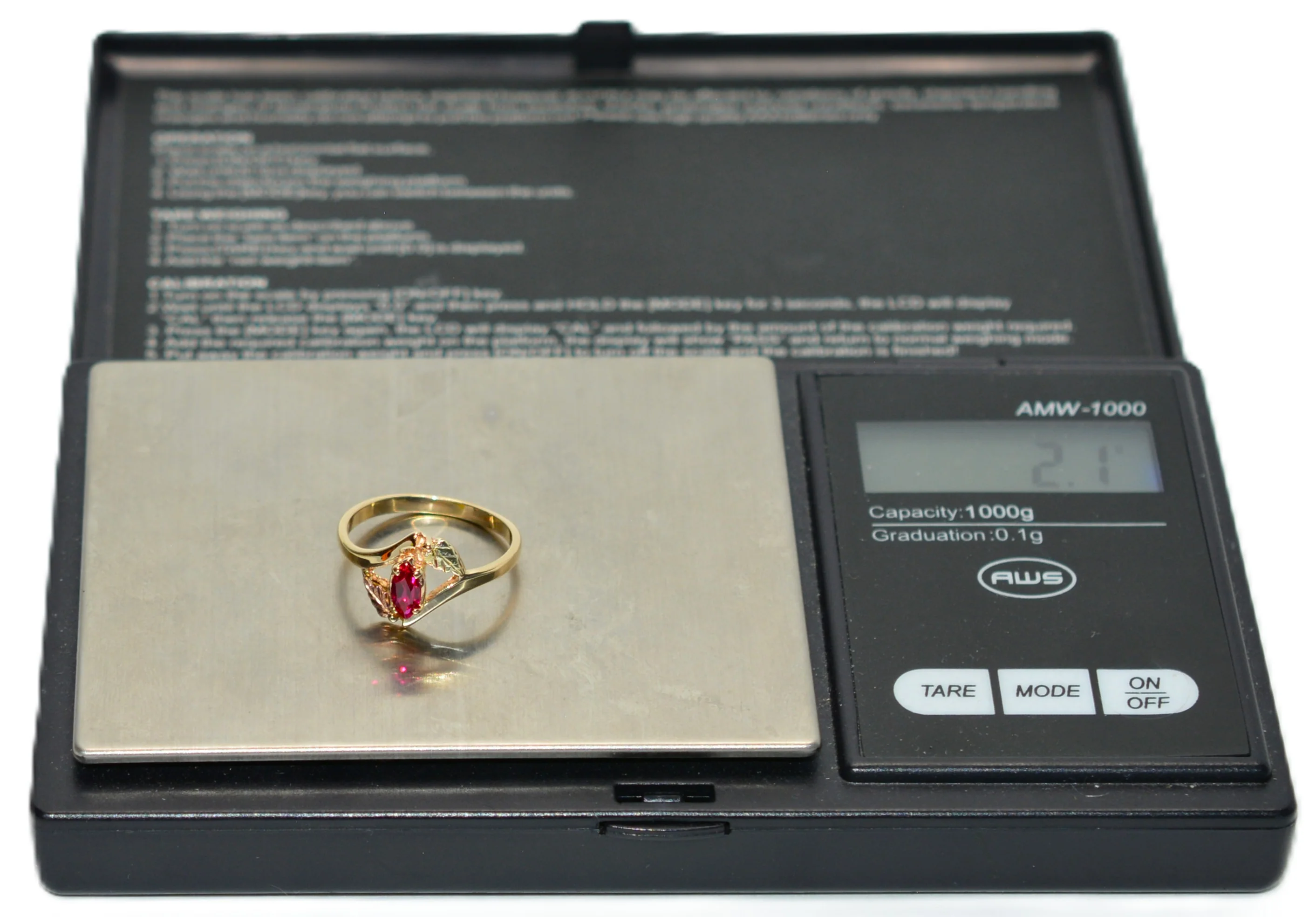 Natural Ruby Ring 10K Solid Gold .43ct Black Hills Gold Ring July Birthstone Tri Tone Gold Tri Colored Gold Solitaire Ring Boho Ring USA - Image 11