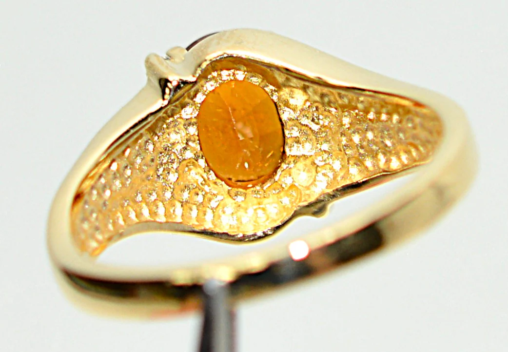 Natural Spessartine Mandarin Garnet & Diamond Ring 14K Solid Gold 1.73tcw Fanta Garnet Ring Orange Ring January Birthstone Ring Women's Ring - Image 7