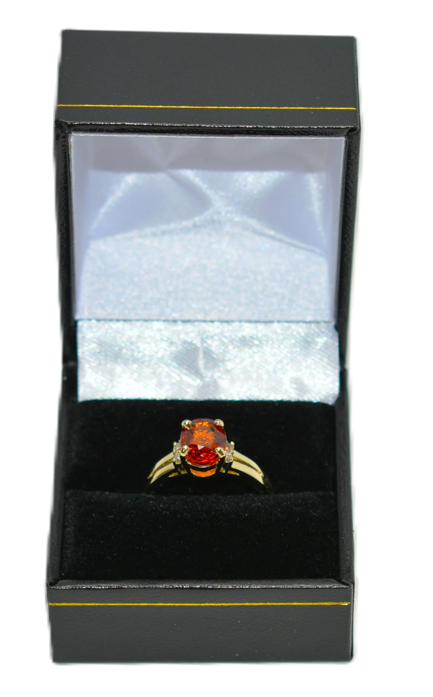Natural Spessartine Mandarin Garnet & Diamond Ring 14K Solid Gold 1.96tcw Fanta Garnet Ring Orange Ring January Birthstone Ring Women's Ring - Image 12