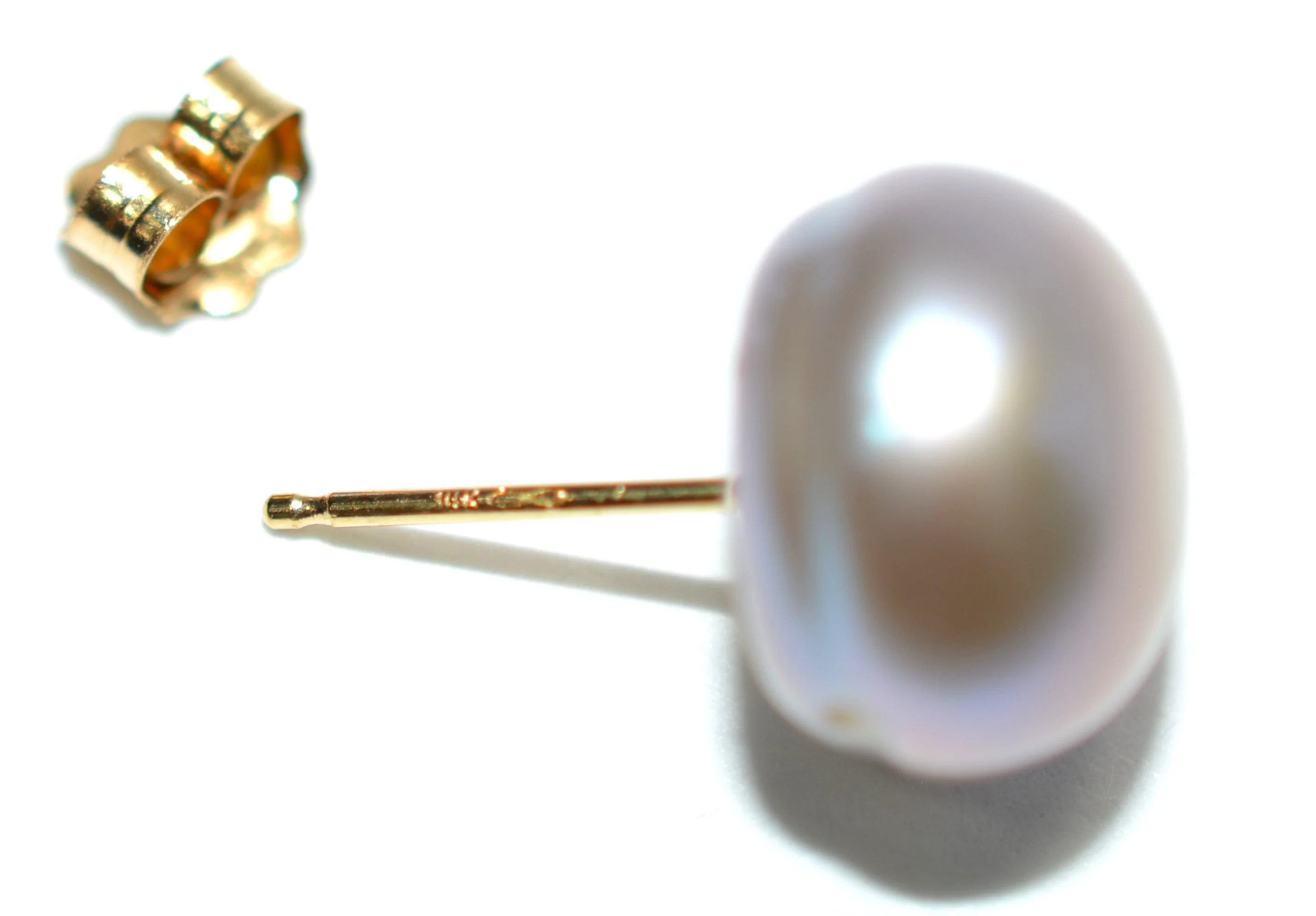 Natural Tahitian Pearl Earrings 14K Solid Gold Earrings Solitaire Stud Earrings Gray Pearl Statement Earrings Vintage Earrings Estate - Image 7
