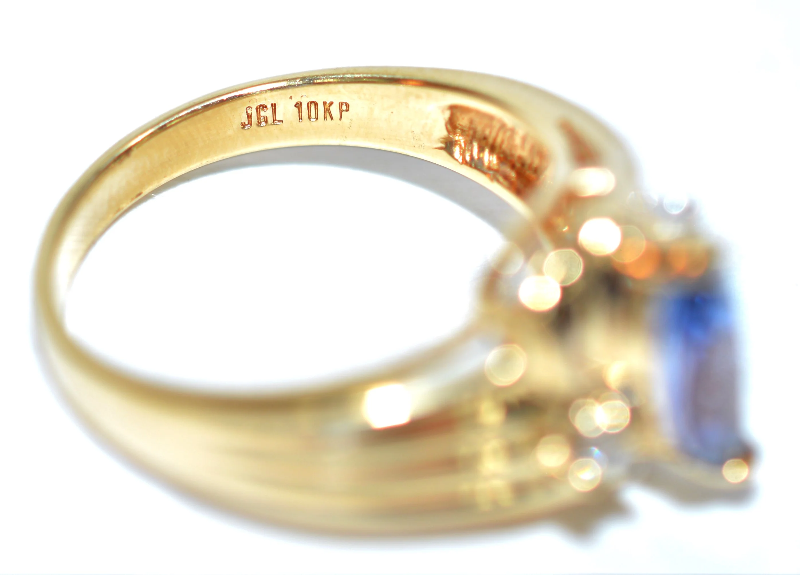 Natural Tanzanite & Diamond Ring 10K Solid Gold 1.34tcw Marquise Ring Gemstone Ring Birthstone Ring Statement Ring Cocktail Ring Estate Ring - Image 6