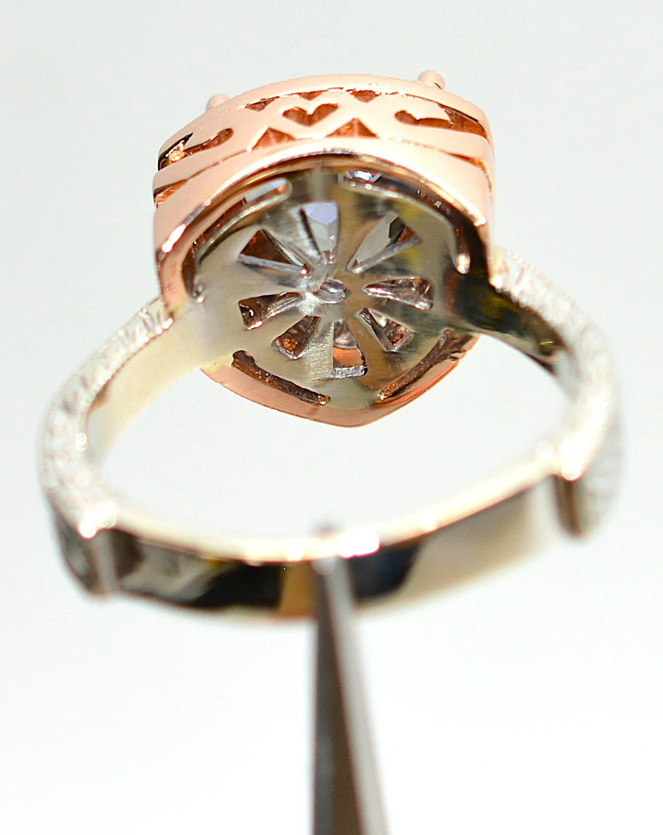 Natural Tanzanite & Diamond Ring 14K White Gold 2.34tcw Tanzanite Ring Rose Gold Ring Statement Ring Cocktail Ring Fine Jewelry Two Tone - Image 7
