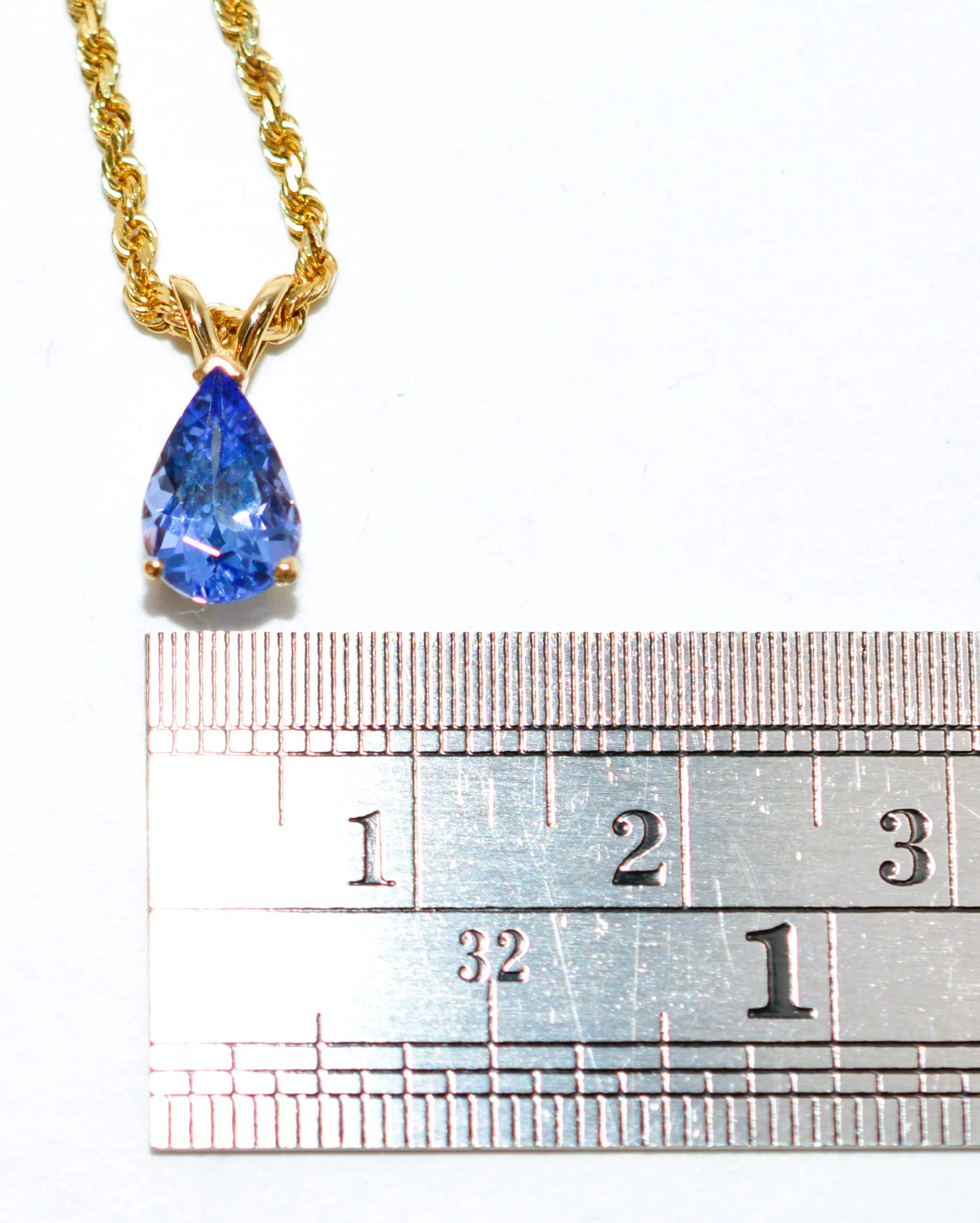 Natural Tanzanite Necklace 14K Solid Gold 1.35ct Gemstone Pendant Cocktail Statement Necklace Womens Birthstone Vintage Estate Violet Purple - Image 10