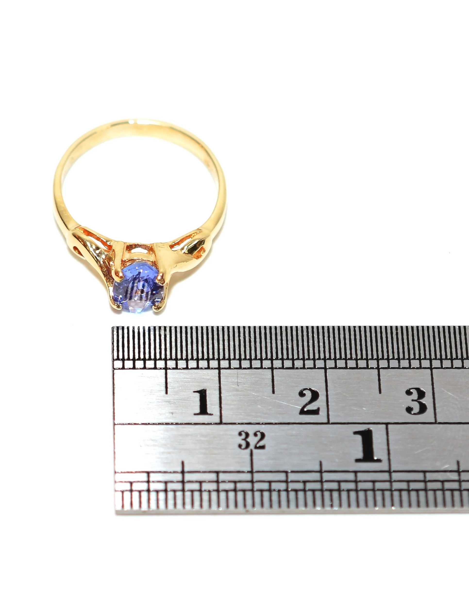 Natural Tanzanite Ring 10K Solid Gold .82ct Solitaire Ring Statement Ring Vintage Ring Estate Jewelry Vintage Jewellery Birthstone Ring - Image 10