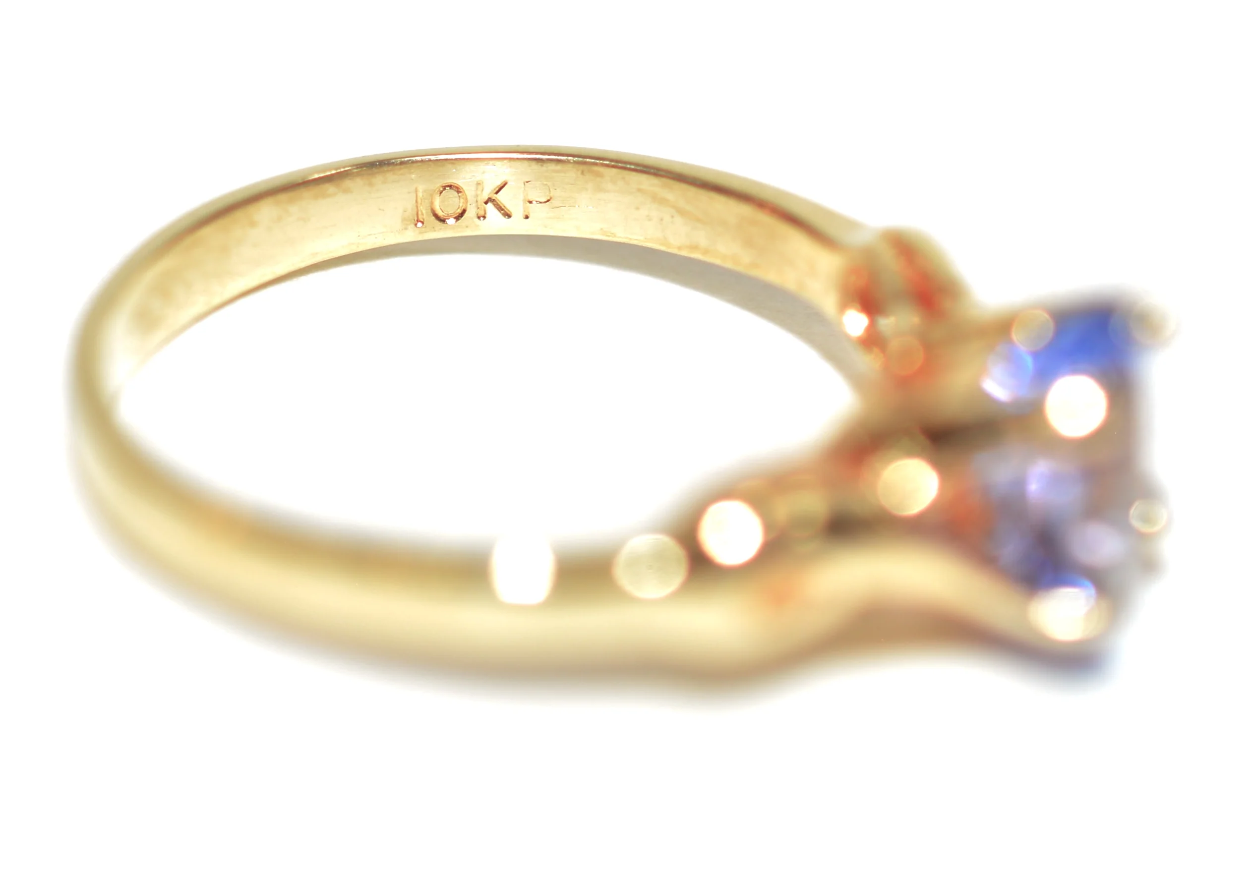 Natural Tanzanite Ring 10K Solid Gold .82ct Solitaire Ring Statement Ring Vintage Ring Estate Jewelry Vintage Jewellery Birthstone Ring - Image 6