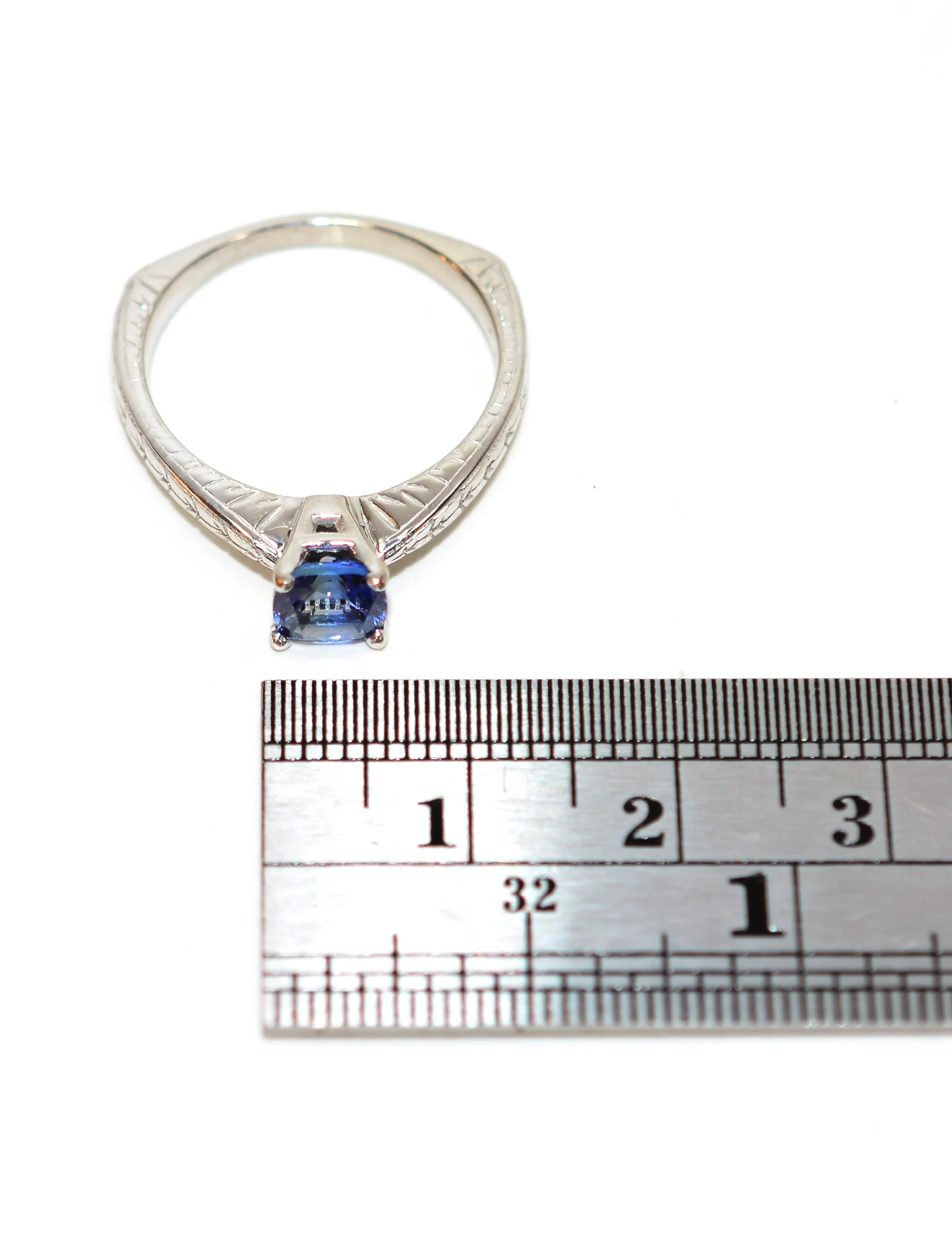 Natural Tanzanite Ring 14K Solid White Gold 1.06ct Solitaire Ring Cocktail Ring Purple Ring Blue Ring Birthstone Ring Engagement Ring - Image 10