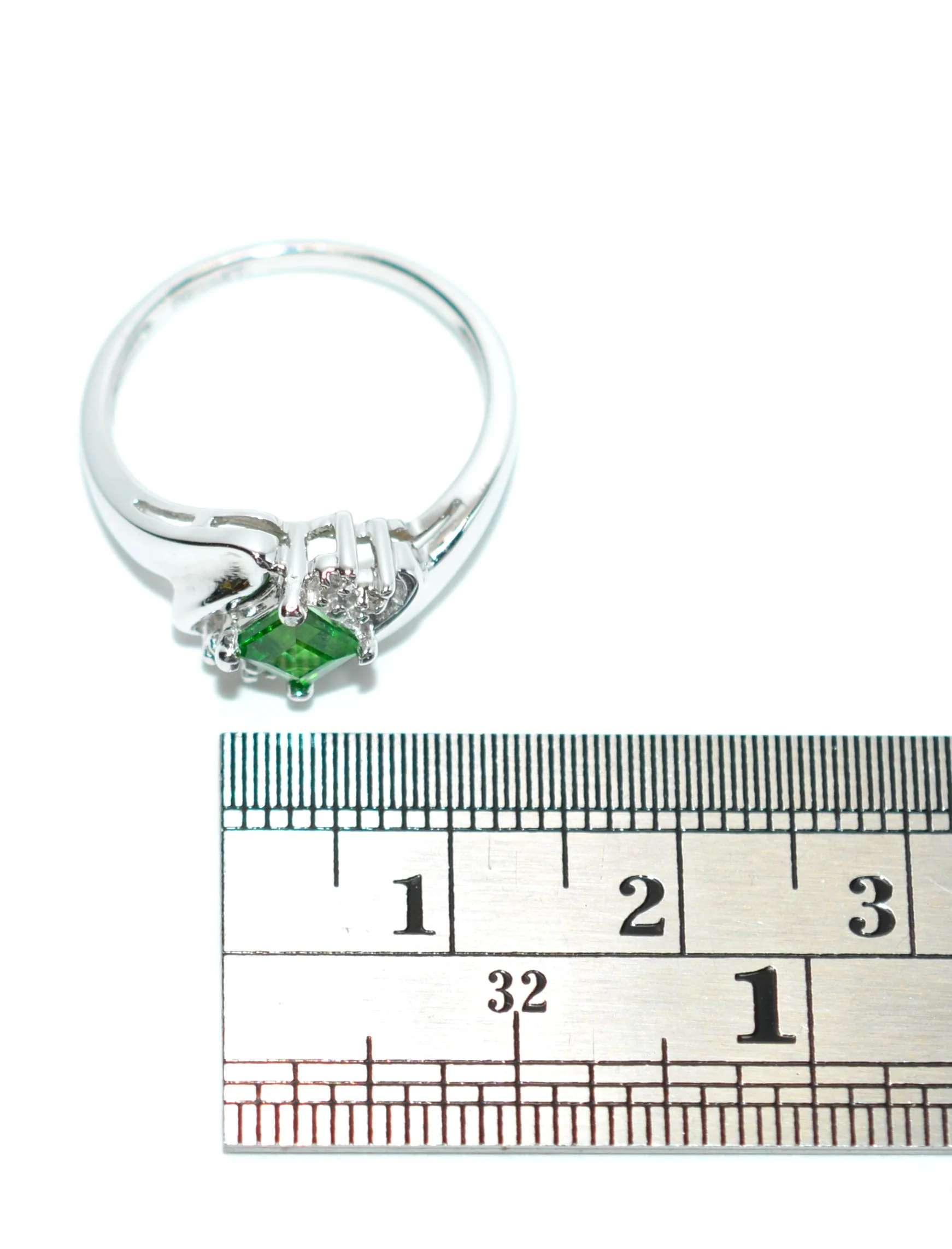 Natural Tsavorite Garnet & Diamond Ring 14K White Gold .57tcw Gemstone Ring Engagement Ring Women's Ring Wedding Ring Bridal Jewelry Green - Image 10