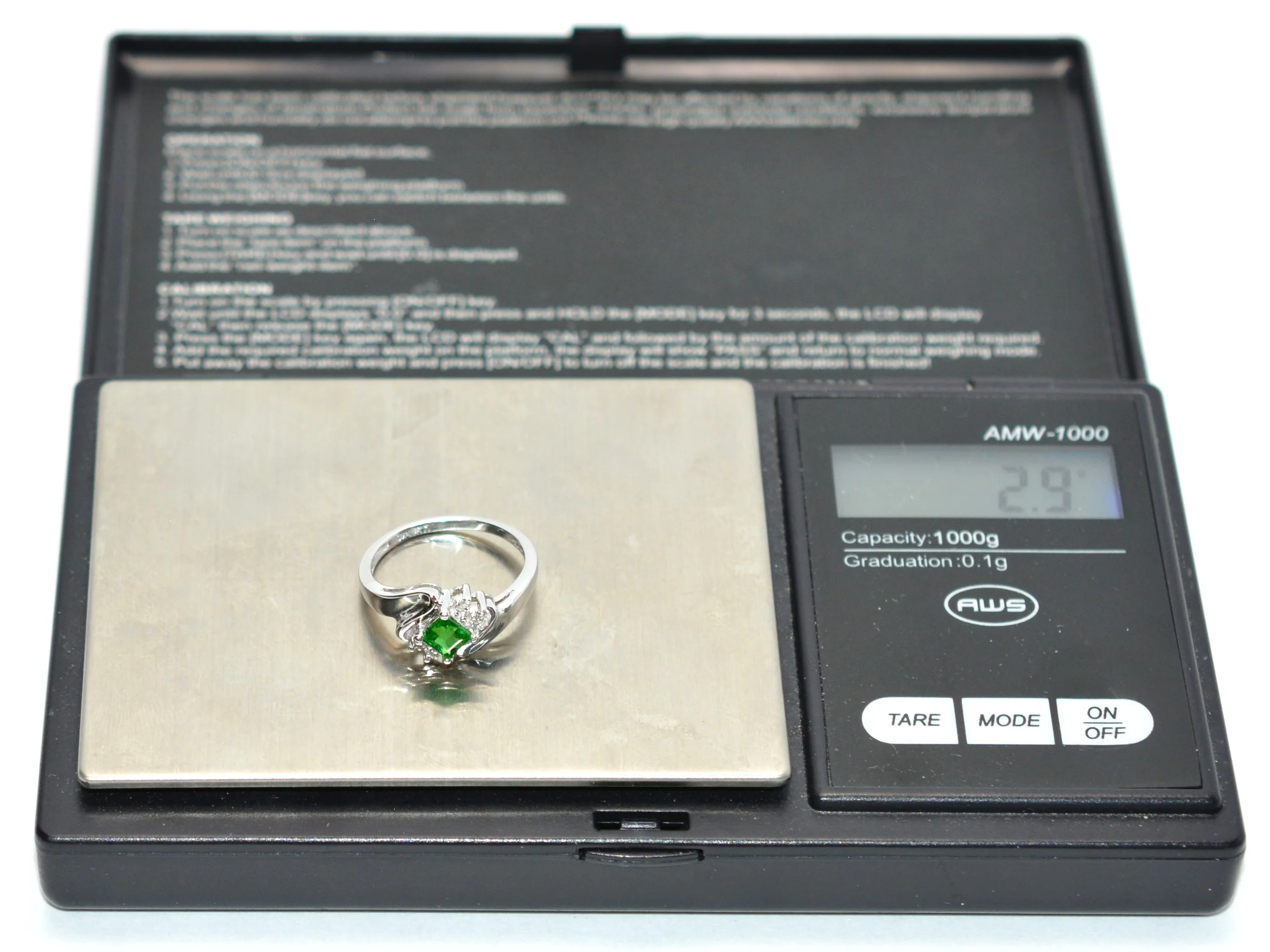 Natural Tsavorite Garnet & Diamond Ring 14K White Gold .57tcw Gemstone Ring Engagement Ring Women's Ring Wedding Ring Bridal Jewelry Green - Image 11