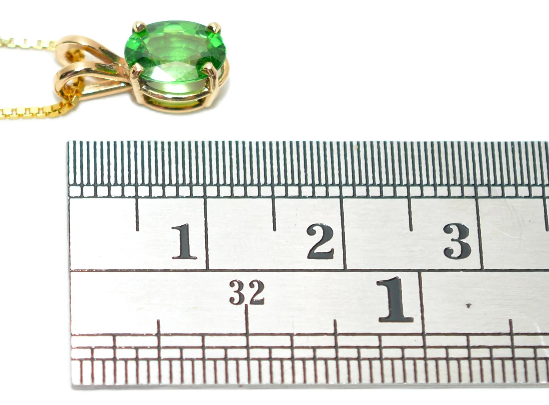 Natural Tsavorite Garnet Necklace 14K Solid Gold 1.01ct Pendant Necklace January Birthstone Green Gemstone Solitaire Statement Jewelry - Image 14