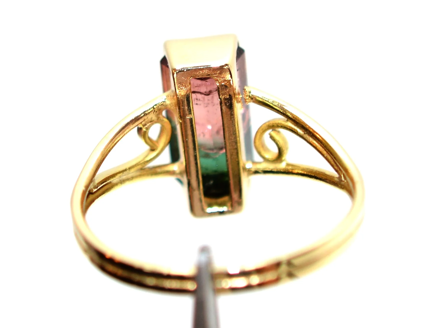 Natural Watermelon Tourmaline Ring 14K Solid Gold 2.31ct Solitaire Ring Gemstone Ring Women's Ring Ladies Ring Statement Ring Cocktail Ring - Image 7