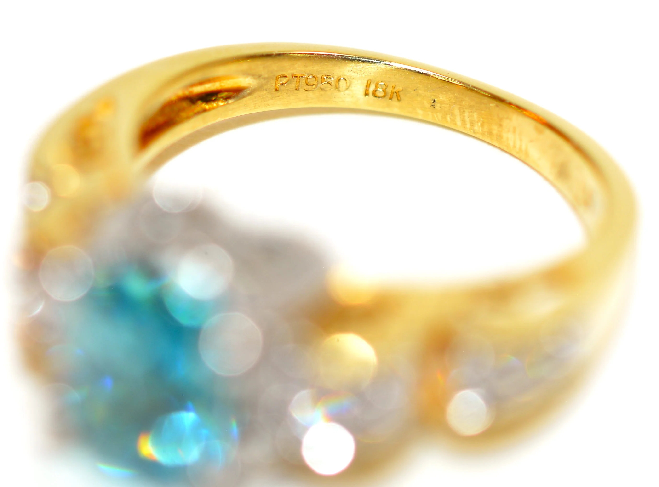 Natural Zircon & Diamond Ring 18K Solid Gold Platinum 2.32tcw Gemstone Ring Engagement Ring Blue Ring Bridal Jewelry Cocktail Ring Promise - Image 6