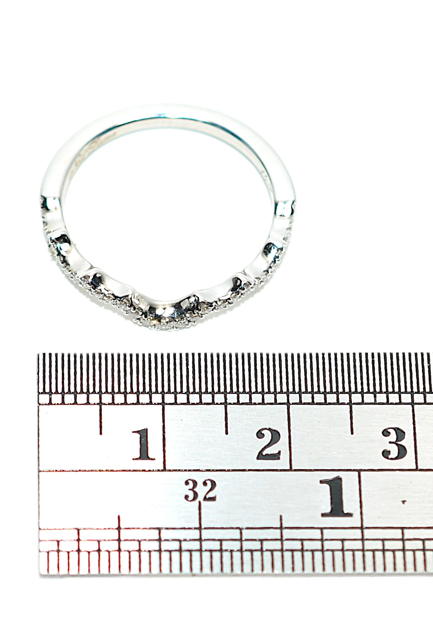 Neil Lane Diamond Band 14K White Gold .33tcw Designer Wedding Band Neil Lane Contoured Band  Bridal Jewelry Estate Ring Diamond Ring - Image 14