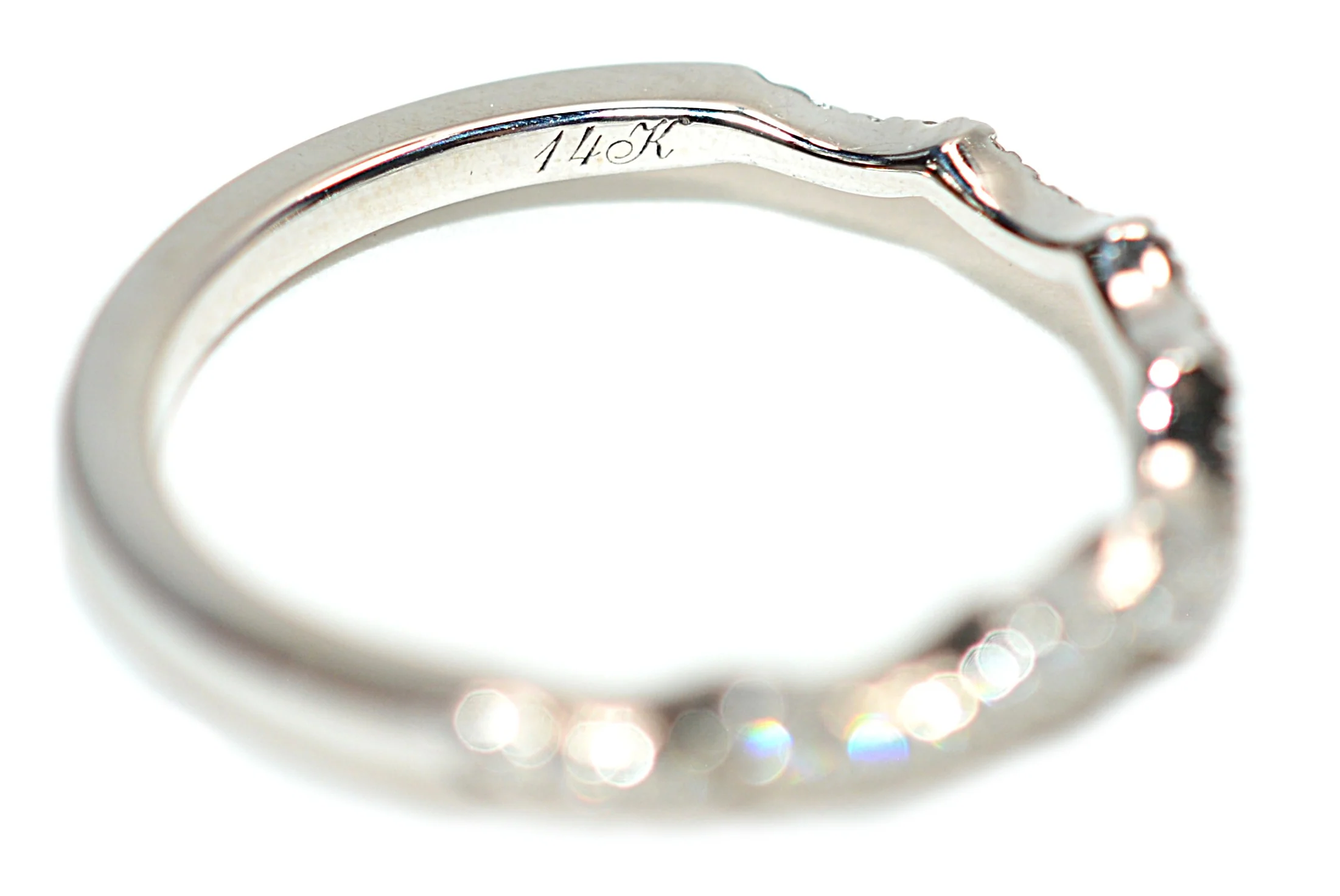 Neil Lane Diamond Band 14K White Gold .33tcw Designer Wedding Band Neil Lane Contoured Band  Bridal Jewelry Estate Ring Diamond Ring - Image 7
