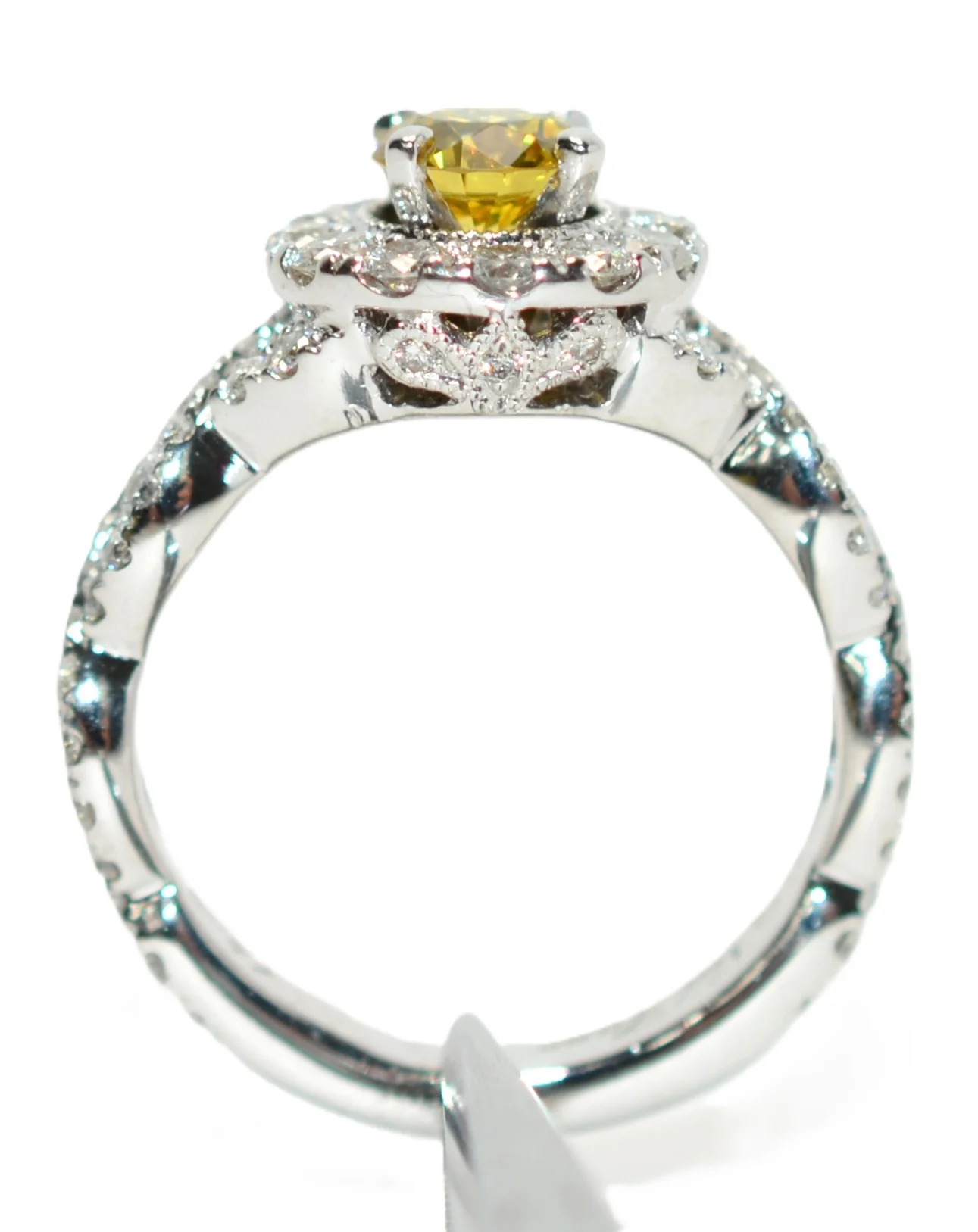 Neil Lane GIA Certified Natural Fancy Yellow Diamond Ring 1.96tcw 14K White Gold Wedding Set Engagement Ring Wedding Band Anniversary Band - Image 6
