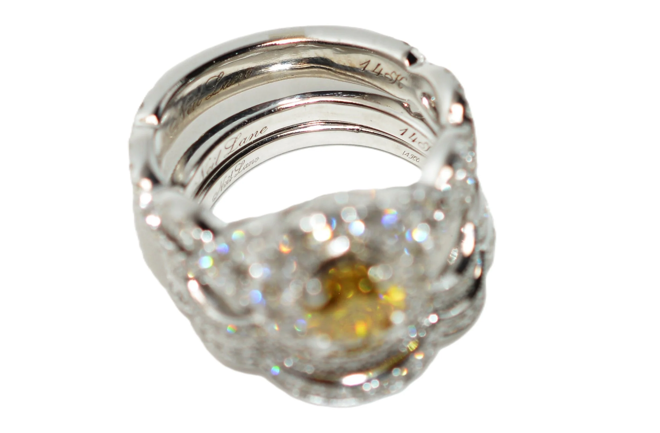 Neil Lane GIA Certified Natural Fancy Yellow Diamond Ring 1.96tcw 14K White Gold Wedding Set Engagement Ring Wedding Band Anniversary Band - Image 9