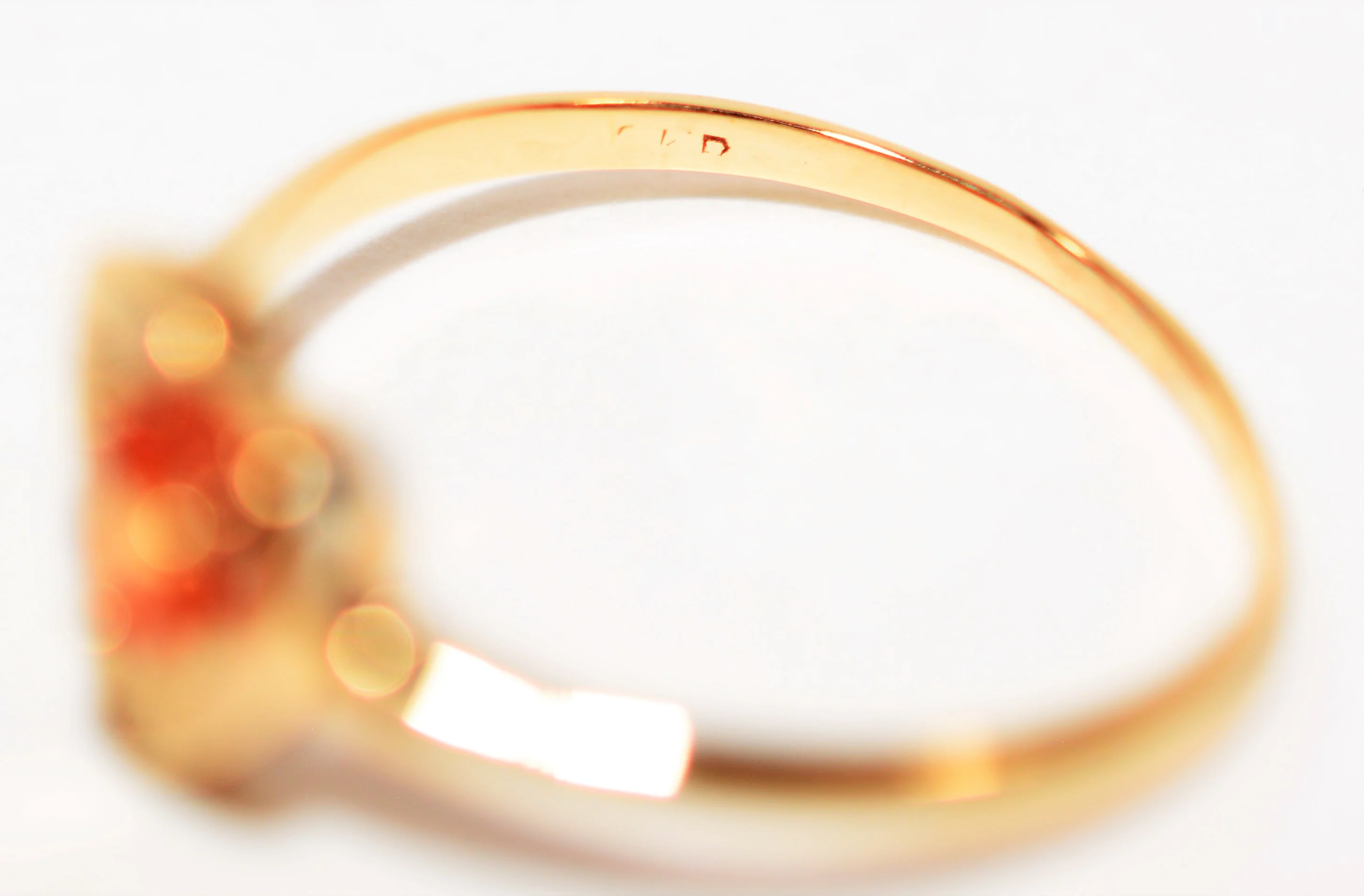 Natural Padparadscha Sapphire Ring 10K Solid Gold .30ct Solitaire Ring Heart Ring Gemstone Ring Promise Ring Love Ring Engagement Ring Fine - Image 6