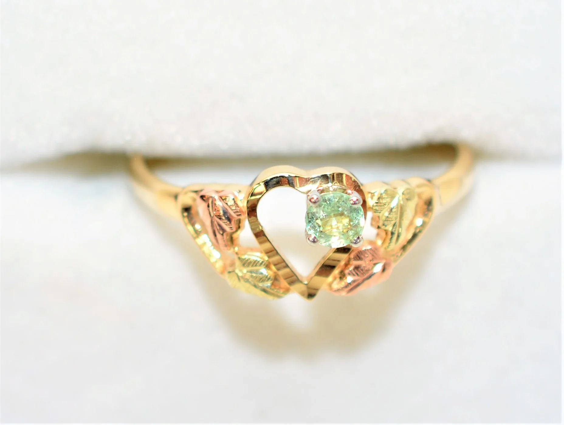 Natural Paraiba Tourmaline Ring 10K Solid Gold Black Hills Gold .15ct Heart Ring Gemstone Ring Solitaire Ring Ladies Ring Fine Jewelry - Image 5