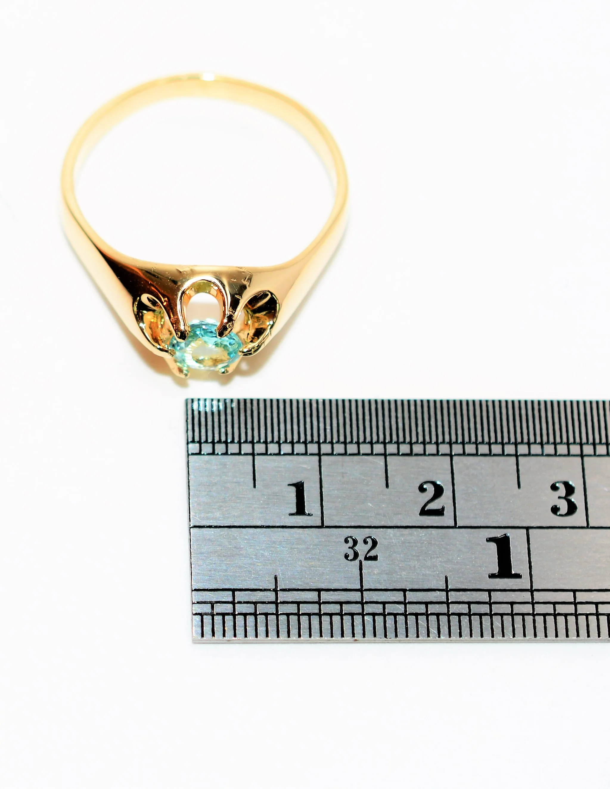 Natural Paraiba Tourmaline Ring 14K Solid Gold .52ct Men's Ring Solitaire Ring Statement Ring Gemstone Ring Estate Ring Fine Jewellery - Image 10