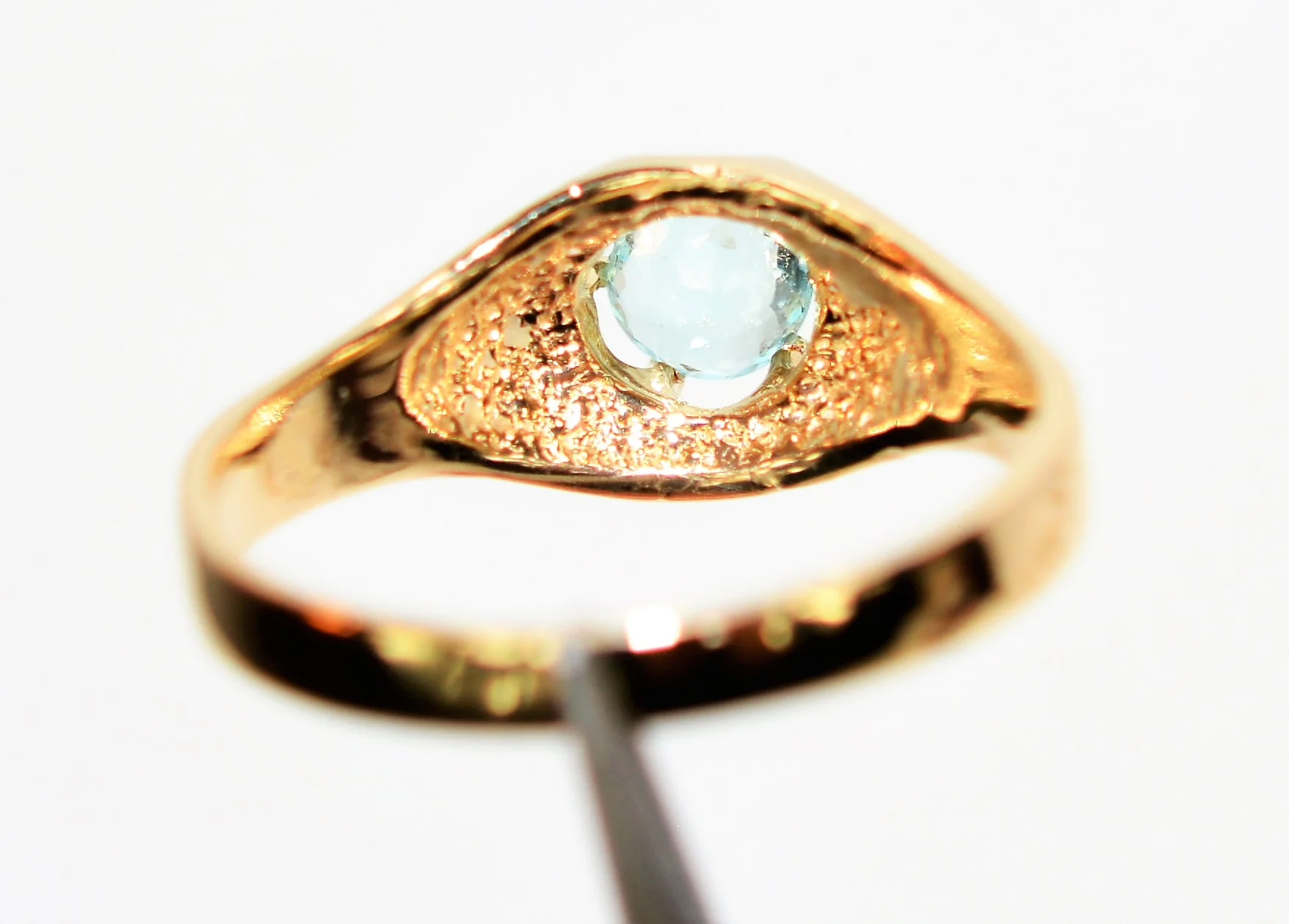 Natural Paraiba Tourmaline Ring 14K Solid Gold .52ct Men's Ring Solitaire Ring Statement Ring Gemstone Ring Estate Ring Fine Jewellery - Image 7