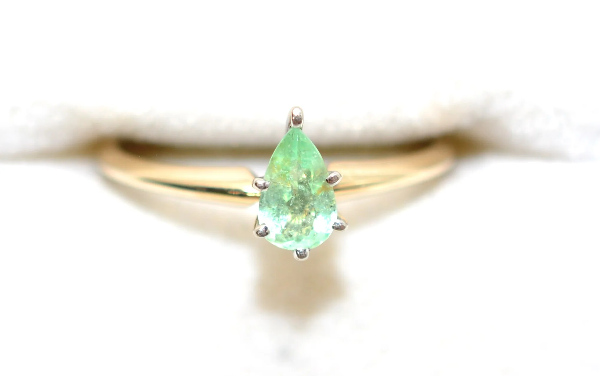 Natural Paraiba Tourmaline Ring 14K Solid Gold .40ct Engagement Ring Gemstone Ring Solitaire Ring Birthstone Ring Stackable Ring Promise - Image 5