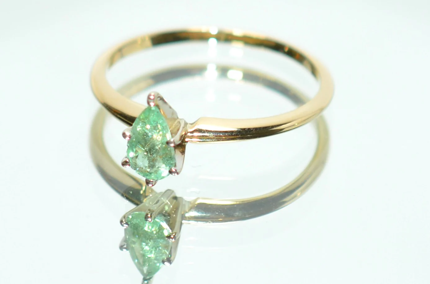 Natural Paraiba Tourmaline Ring 14K Solid Gold .40ct Engagement Ring Gemstone Ring Solitaire Ring Birthstone Ring Stackable Ring Promise - Image 8