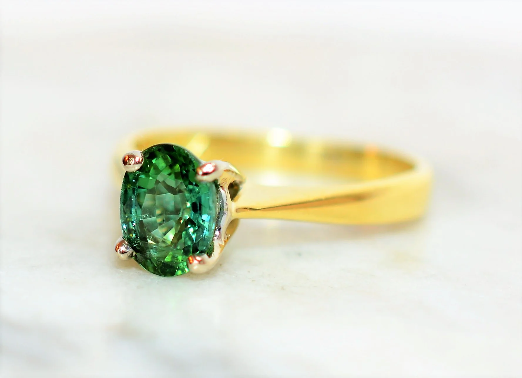 Natural Paraiba Tourmaline Ring 18K Solid Gold .96ct Solitaire Ring Engagement Ring Birthstone Ring Statement Ring Cocktail Ring Jewelry - Image 8