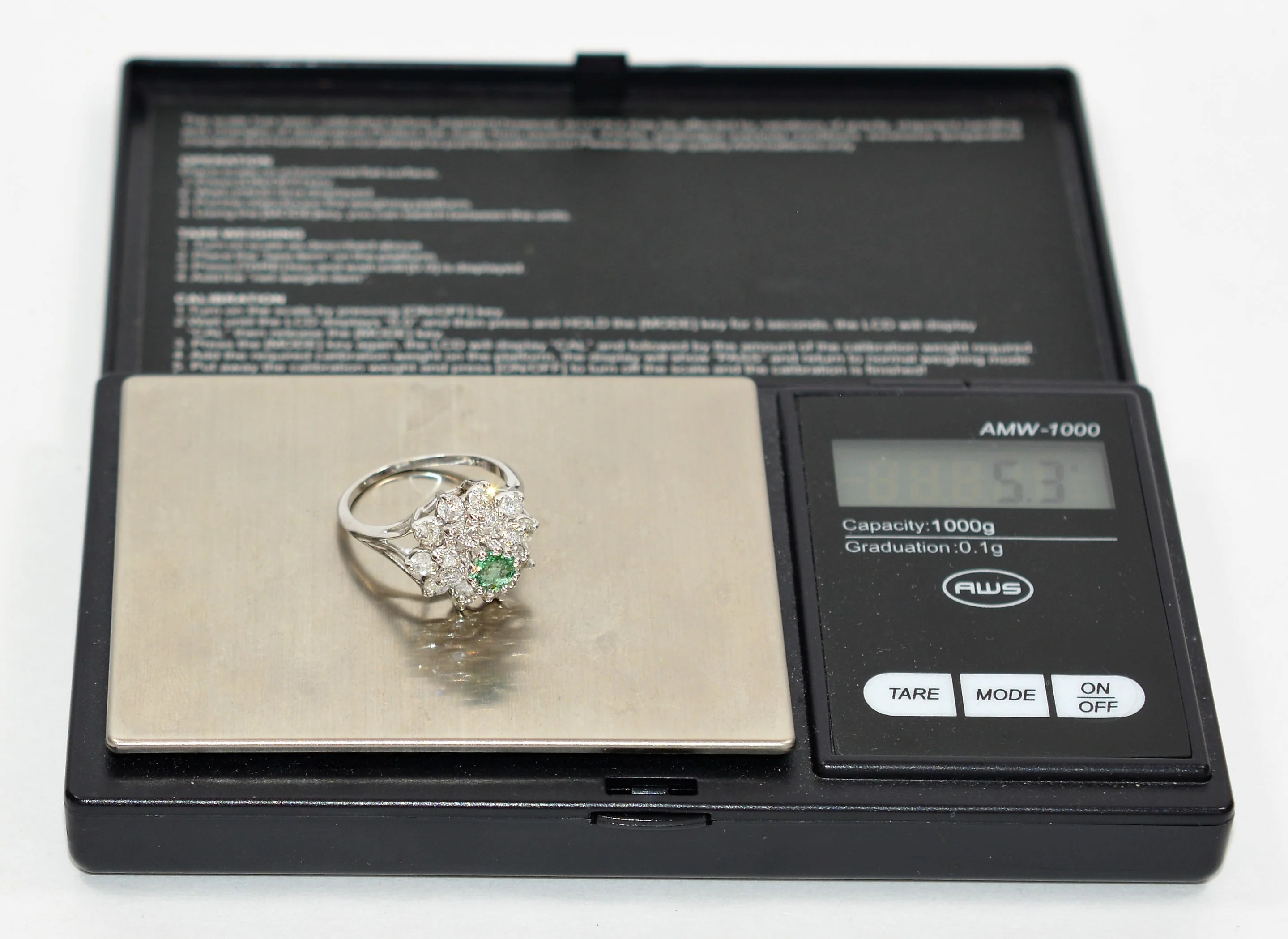 Natural Paraiba Tourmaline & Diamond Ring 14K Solid White Gold 2.46tcw Diamond Halo Ring Flower Ring Statement Ring Cocktail Ring Fine Jewel - Image 11