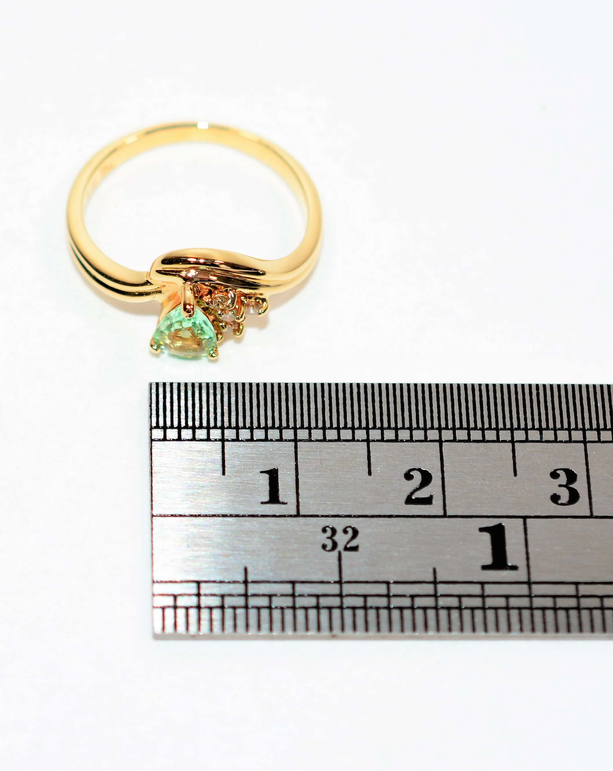 Natural Paraiba Tourmaline & Diamond Ring 14K Solid Gold .44tcw Pear Gemstone Cluster Women's Ring Fine Jewelry Vintage Estate Jewellery - Image 10